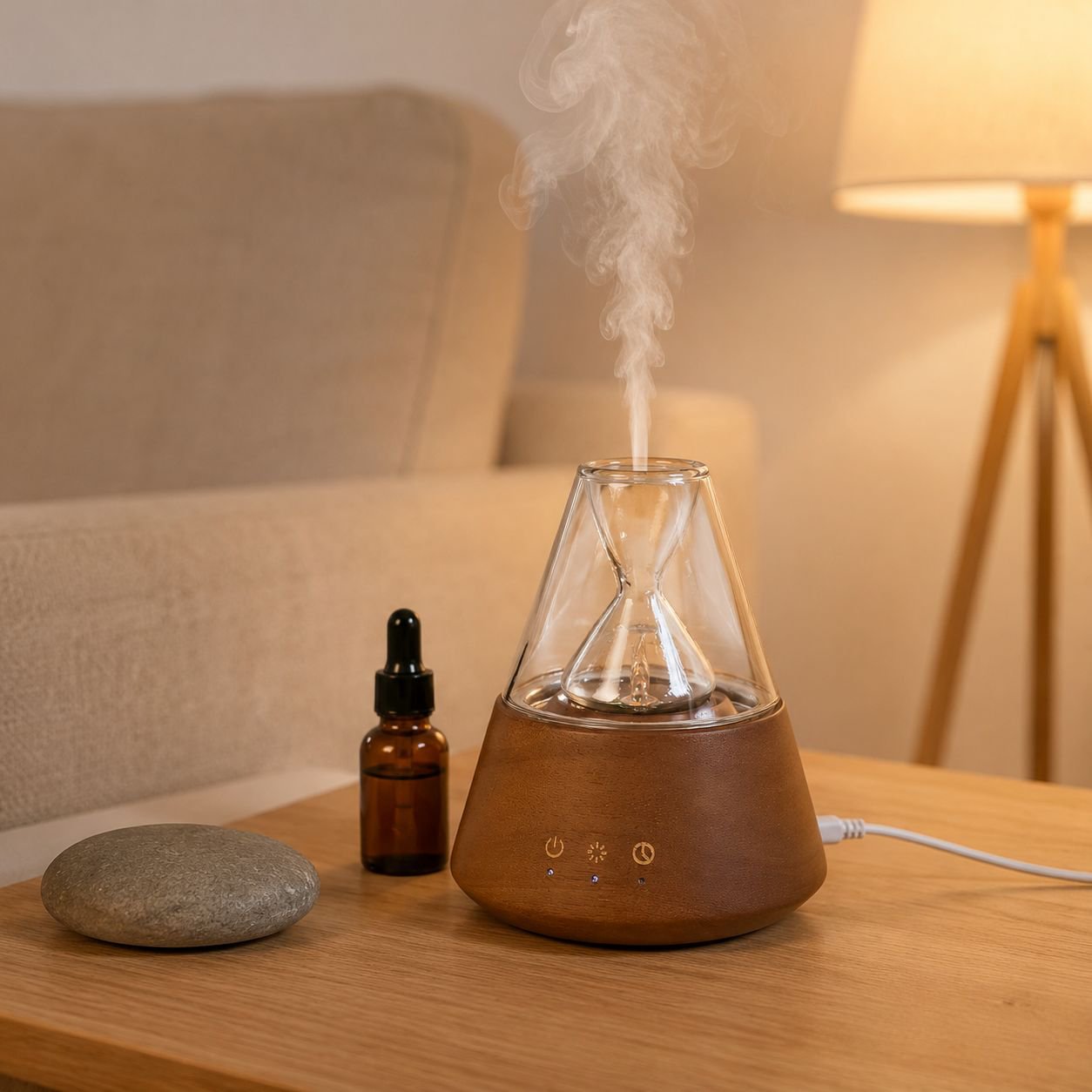 Bedroom Cooling Mist Diffuser, Ultrasonic Essential Oil Atomizer