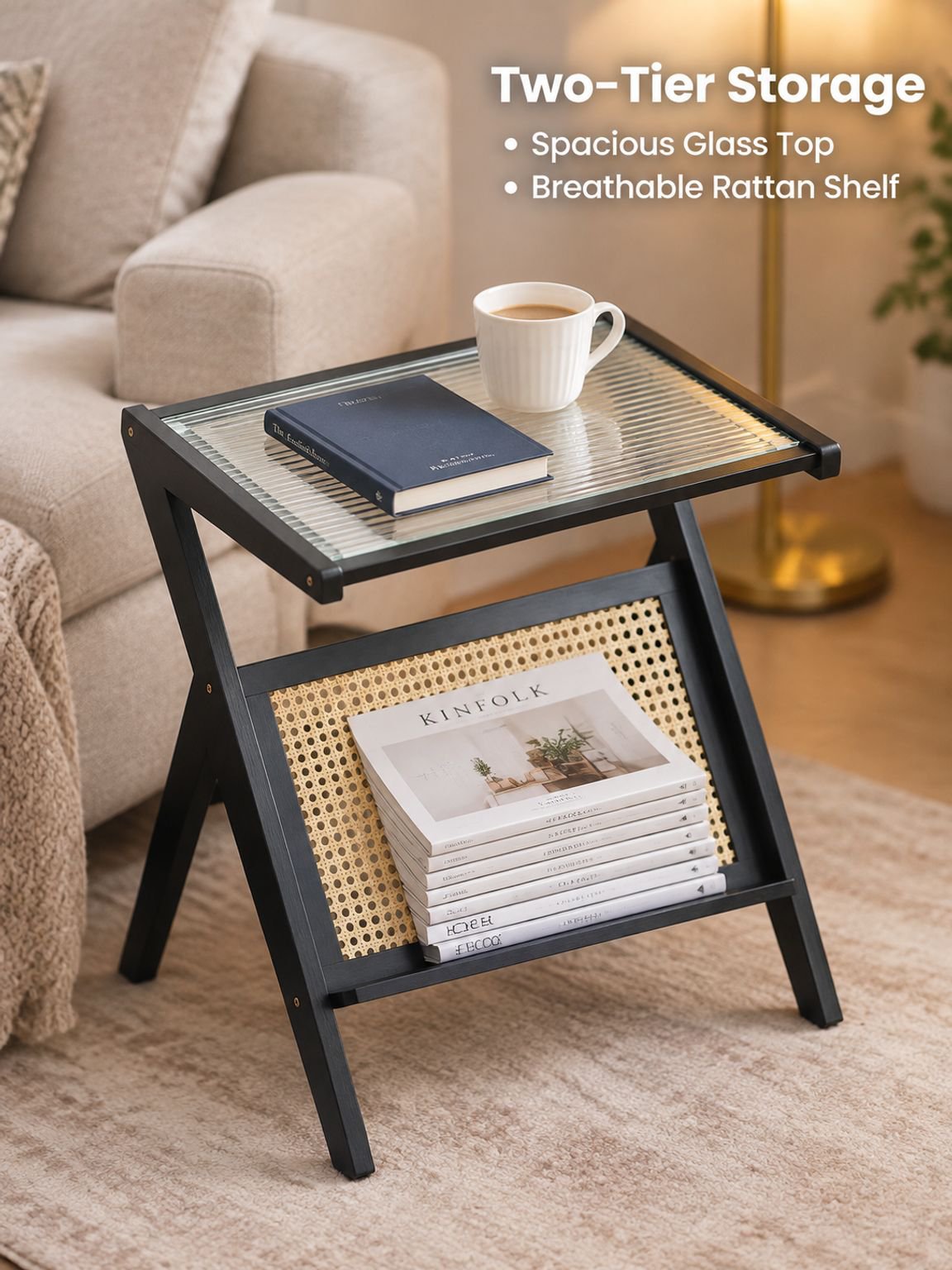 Small Glass Tea Table for Compact Spaces