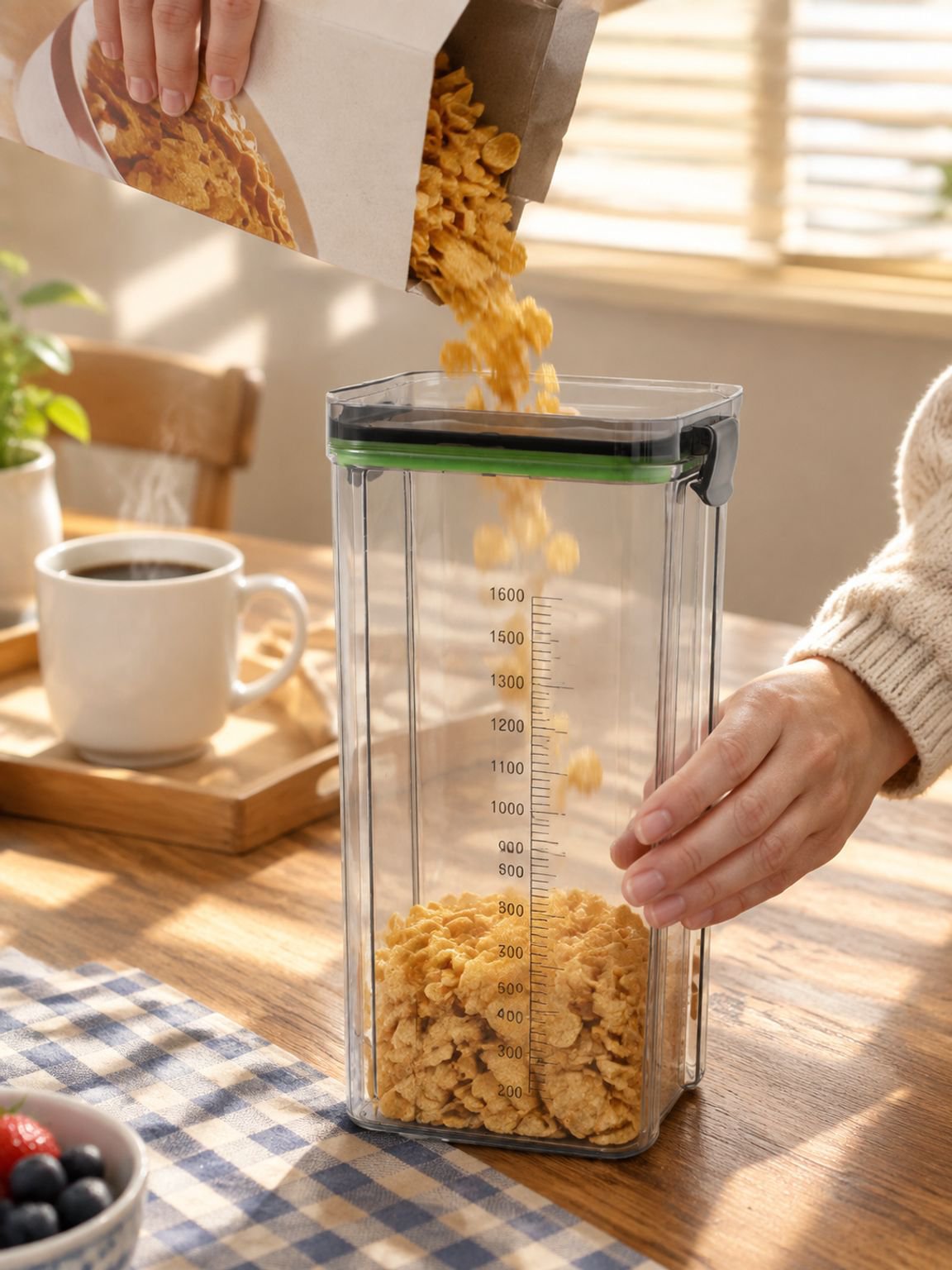 Reusable storage jars keeping snacks fresh