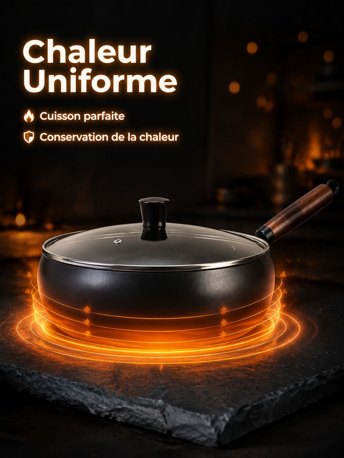 Casserole en fonte multifonction pour la maison