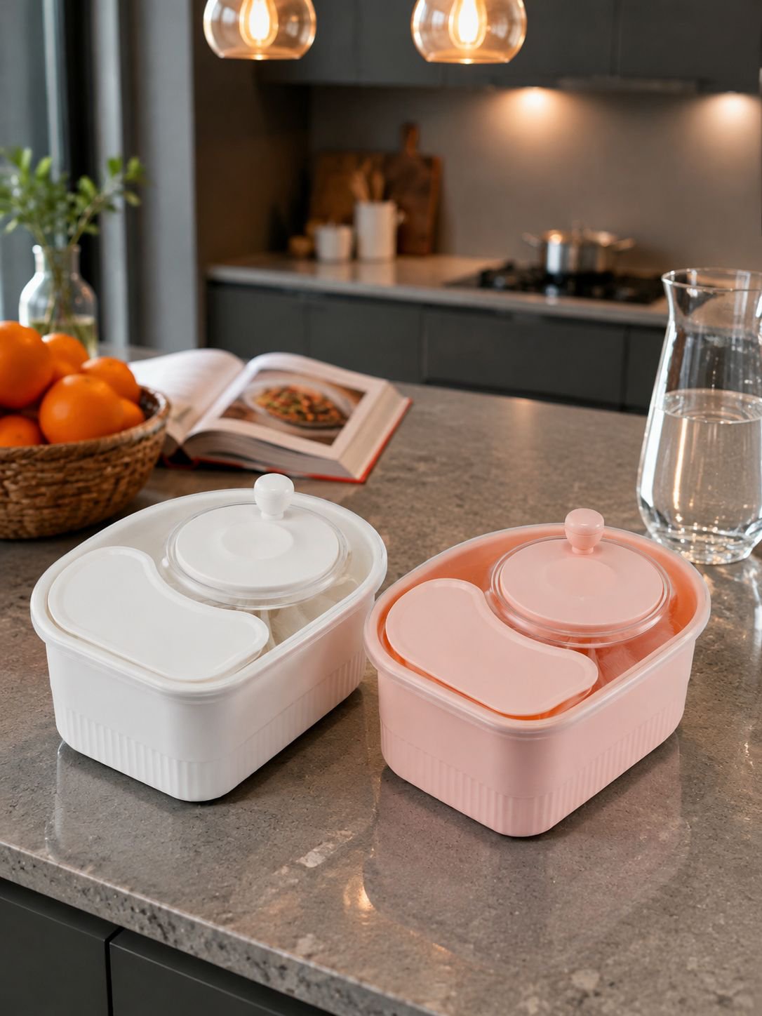 Máquina moderna para limpiar mariscos y vegetales