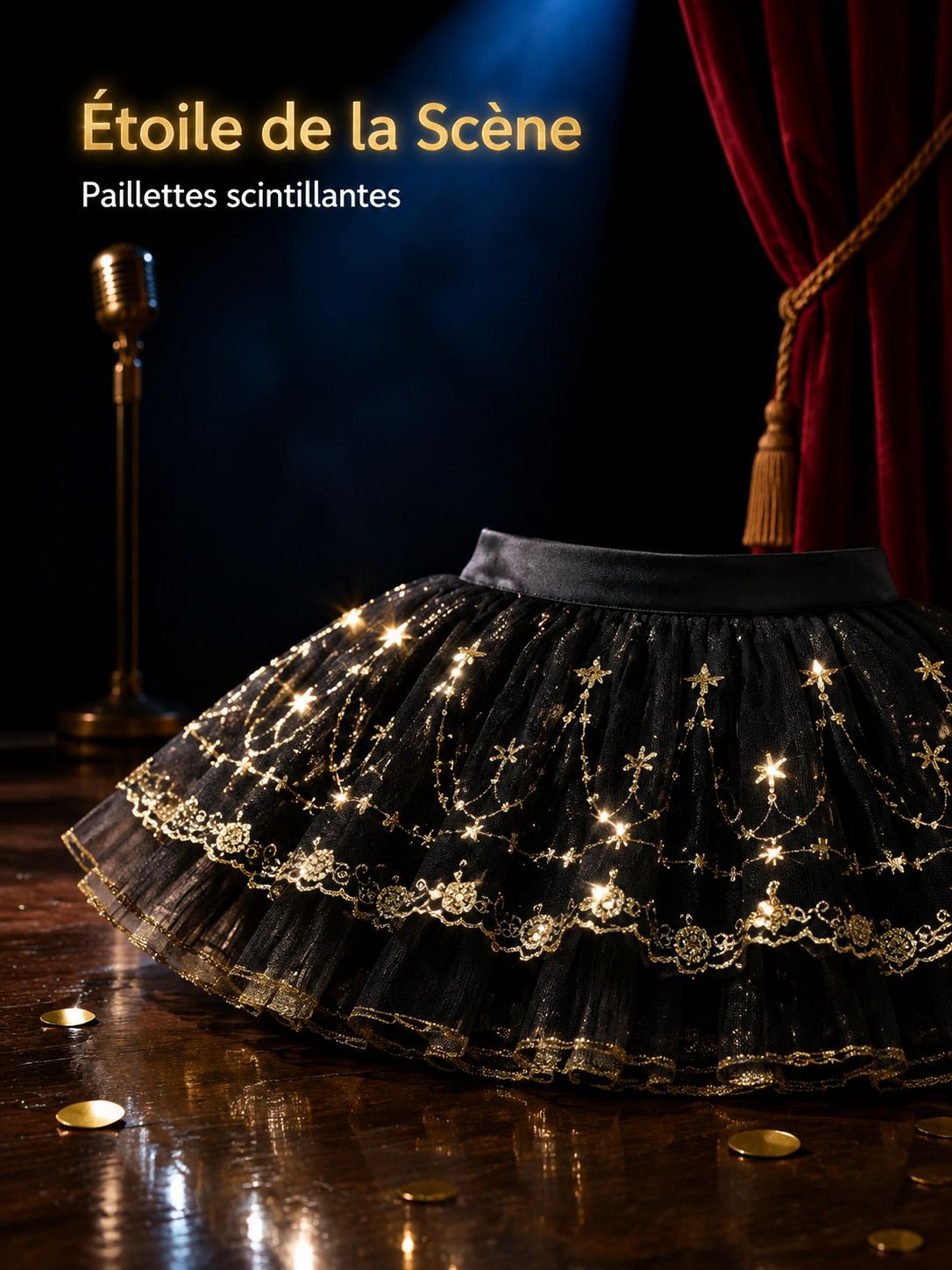 Détail des manches longues sur le costume de ballet fille
