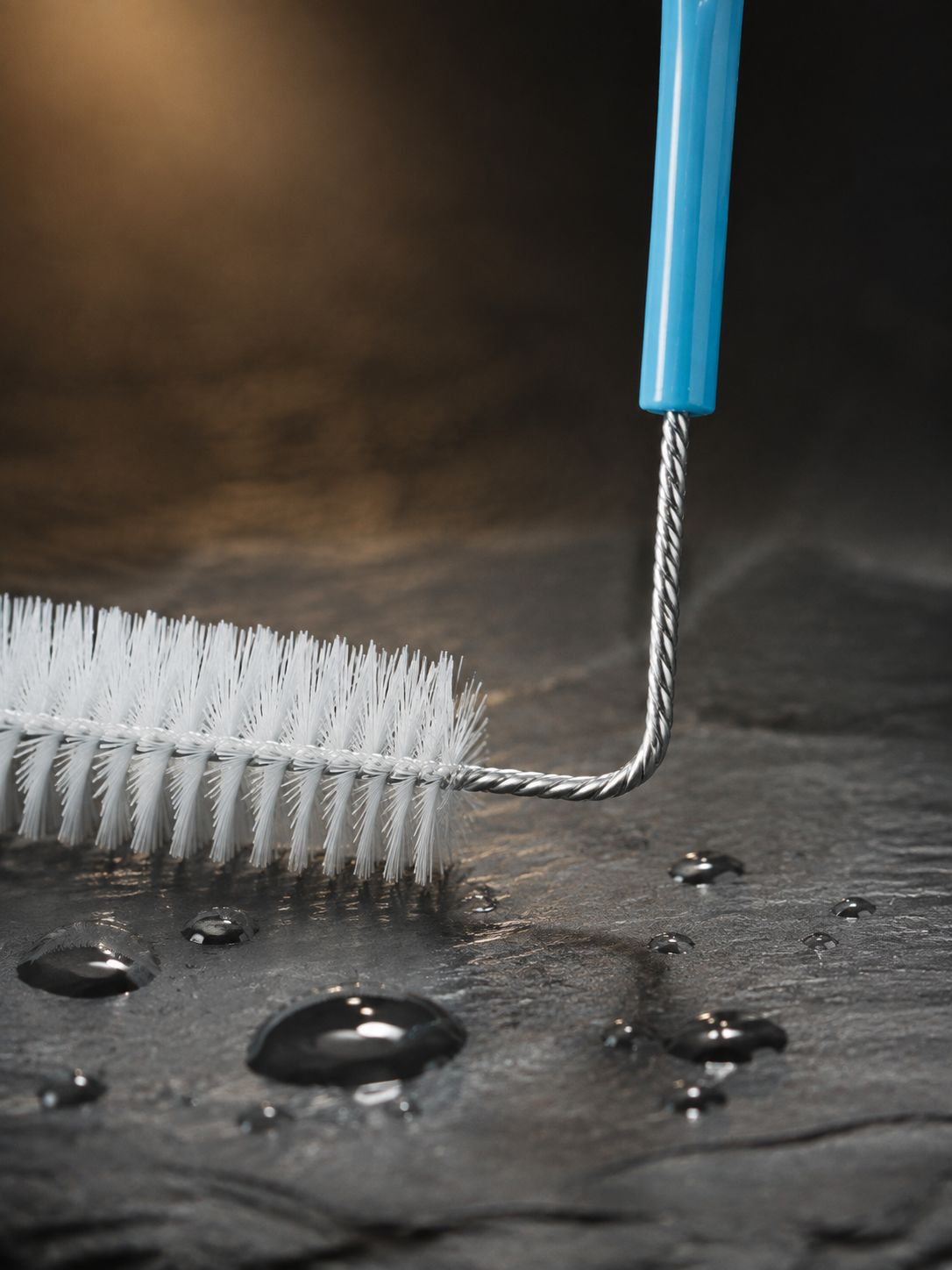 Cup cleaning brush with ergonomic handle
