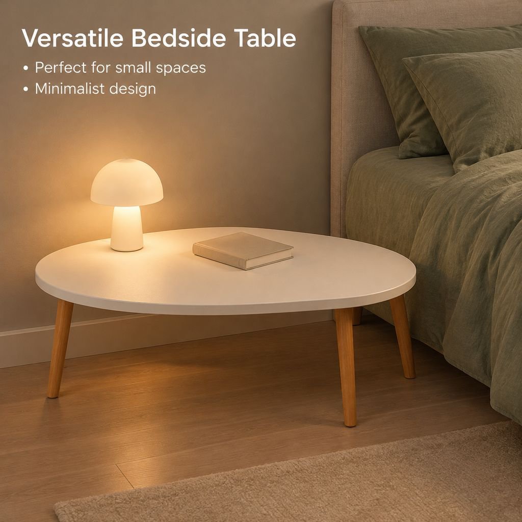 Cream-Style Side Table for Bedroom or Living Room