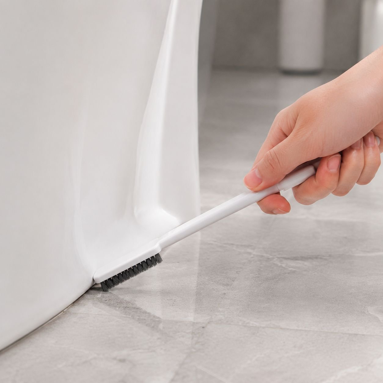Easy installation of wall-mounted toilet brush without drilling