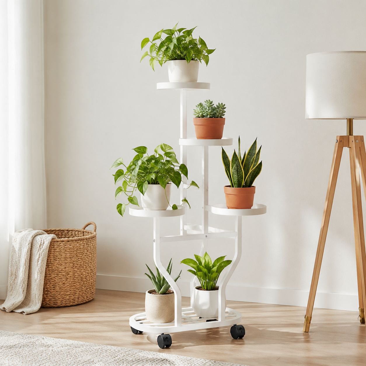 Versatile plant shelf for indoor and outdoor use