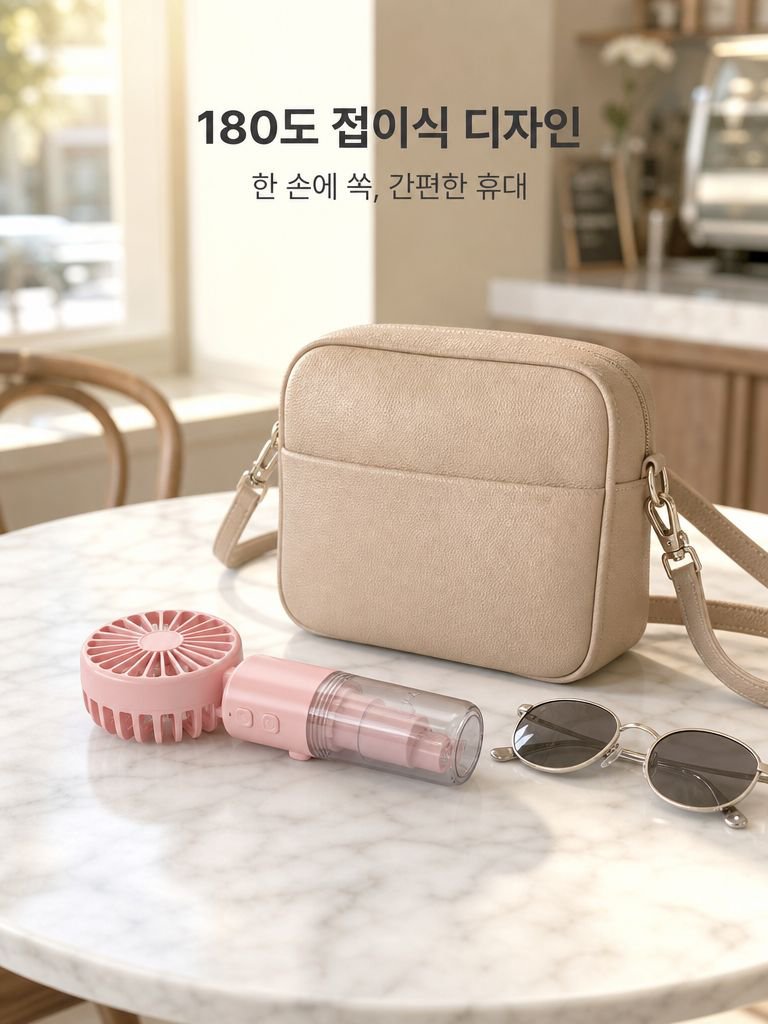 휴대용 접이식 손목 넥 선풍기