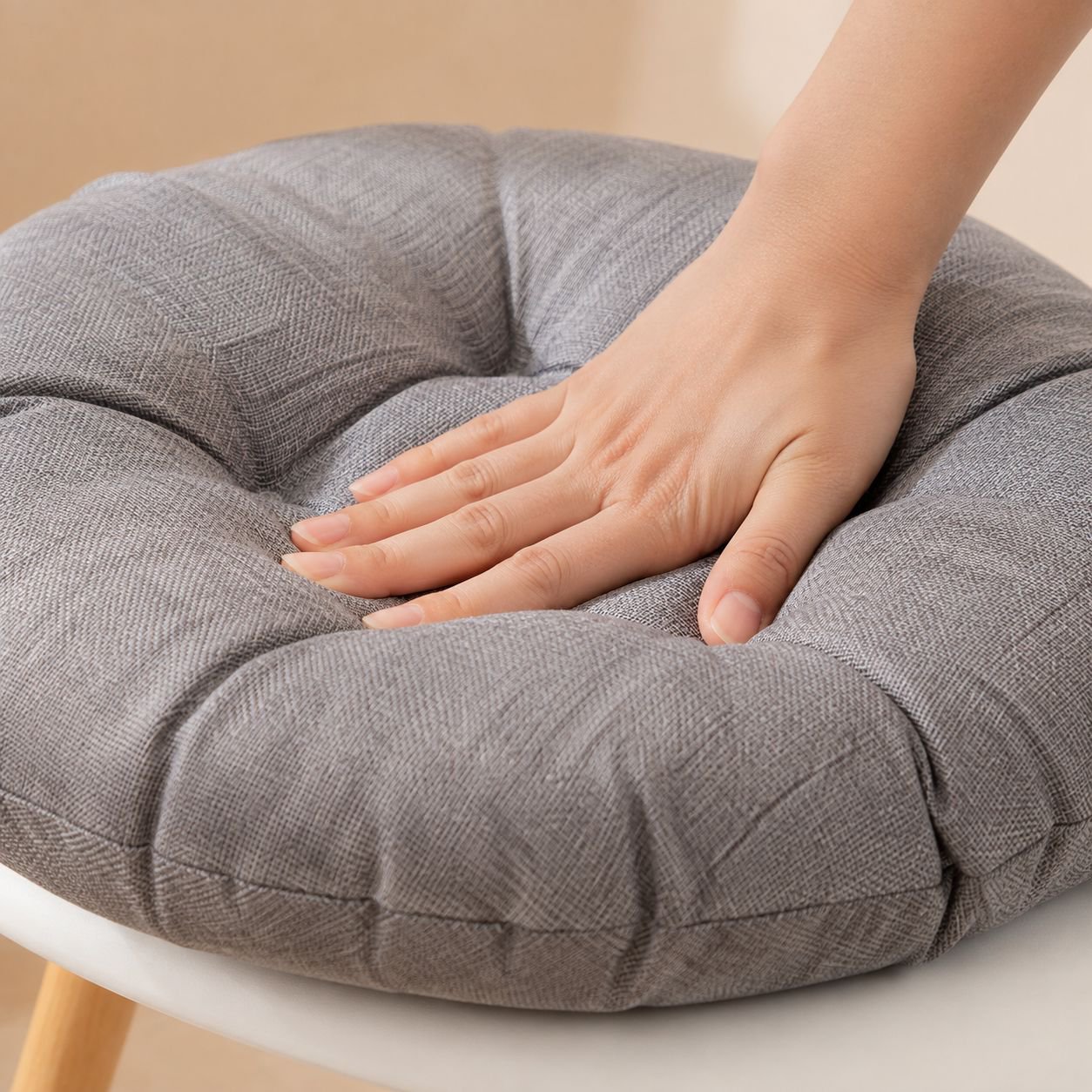 Coussin d’assise rond uni, confortable et respirant, pour salon et chambre, style tatami