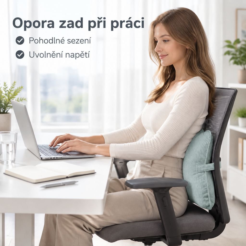 Bederní opěrný polštář na pohovku do obývacího pokoje