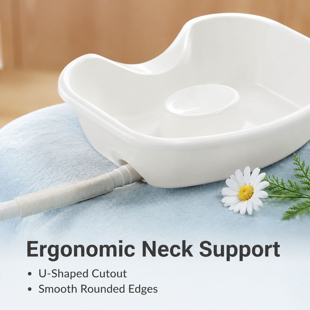 Portable Flat Lying Shampoo Basin for Elderly and Pregnant Women, Flexible Design