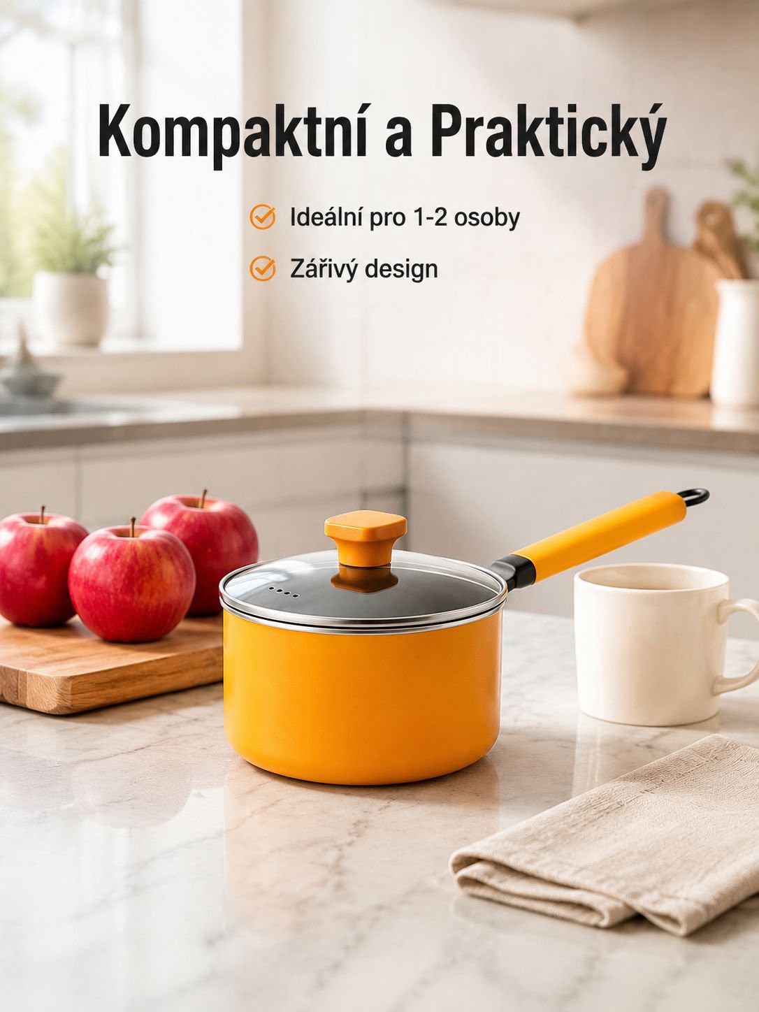 Malý nepřilnavý hrnec pro domácnost