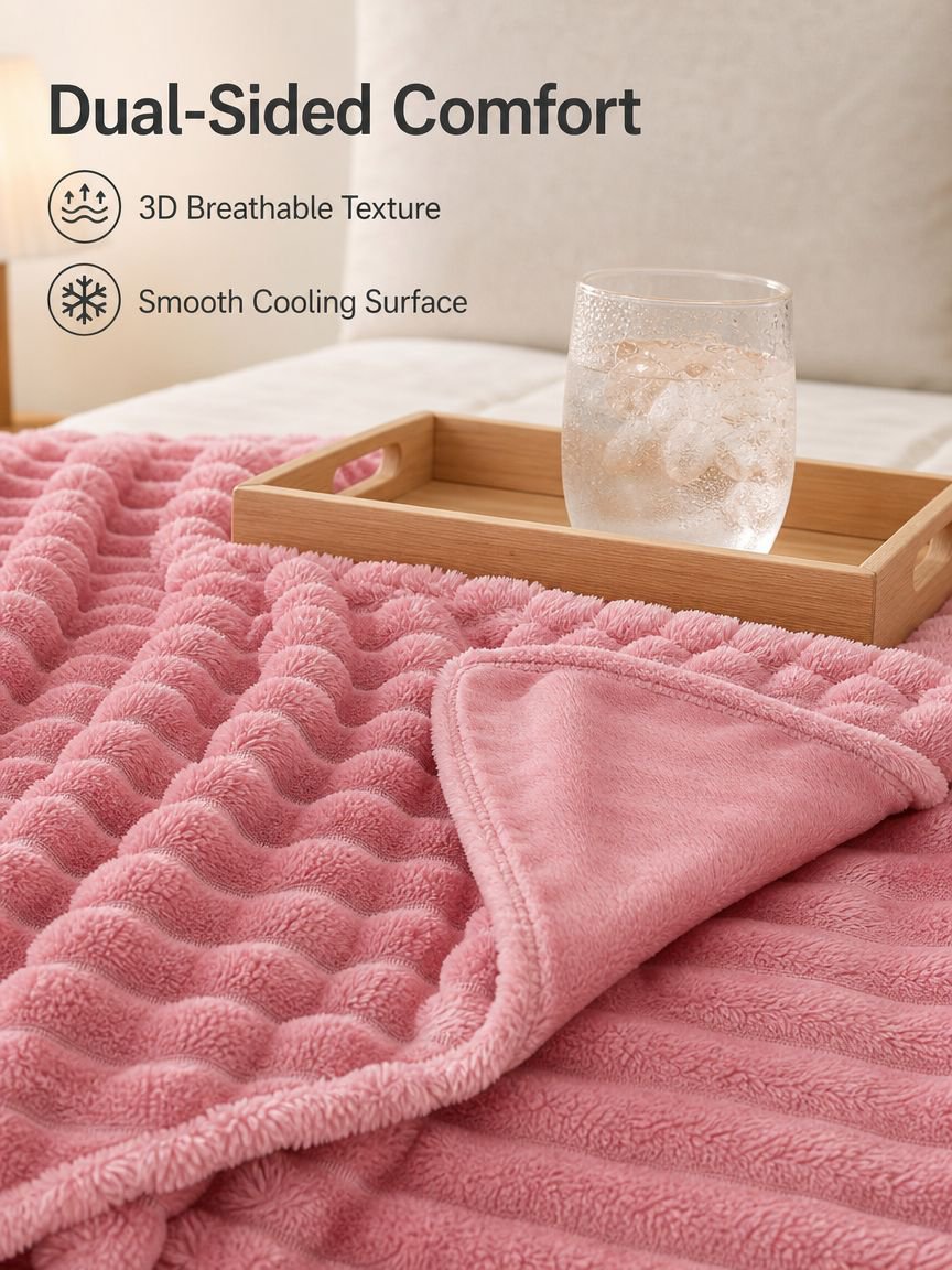 Cooling Soft Rabbit Fleece Summer Blanket