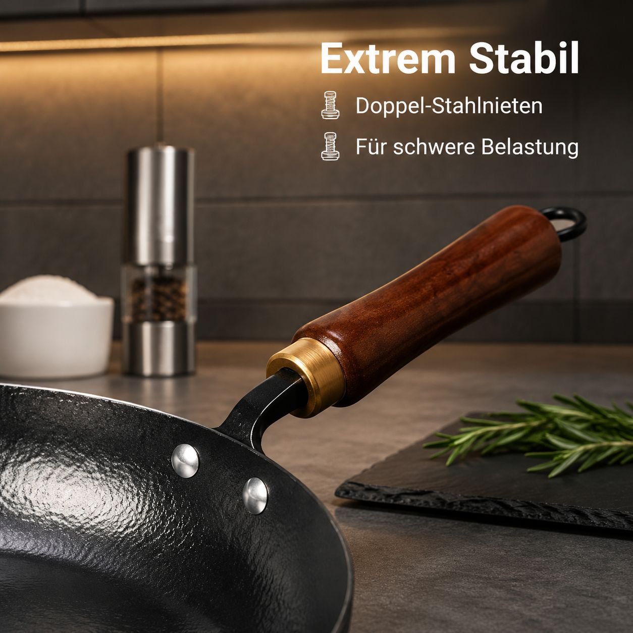 Unbeschichtete Steakpfanne