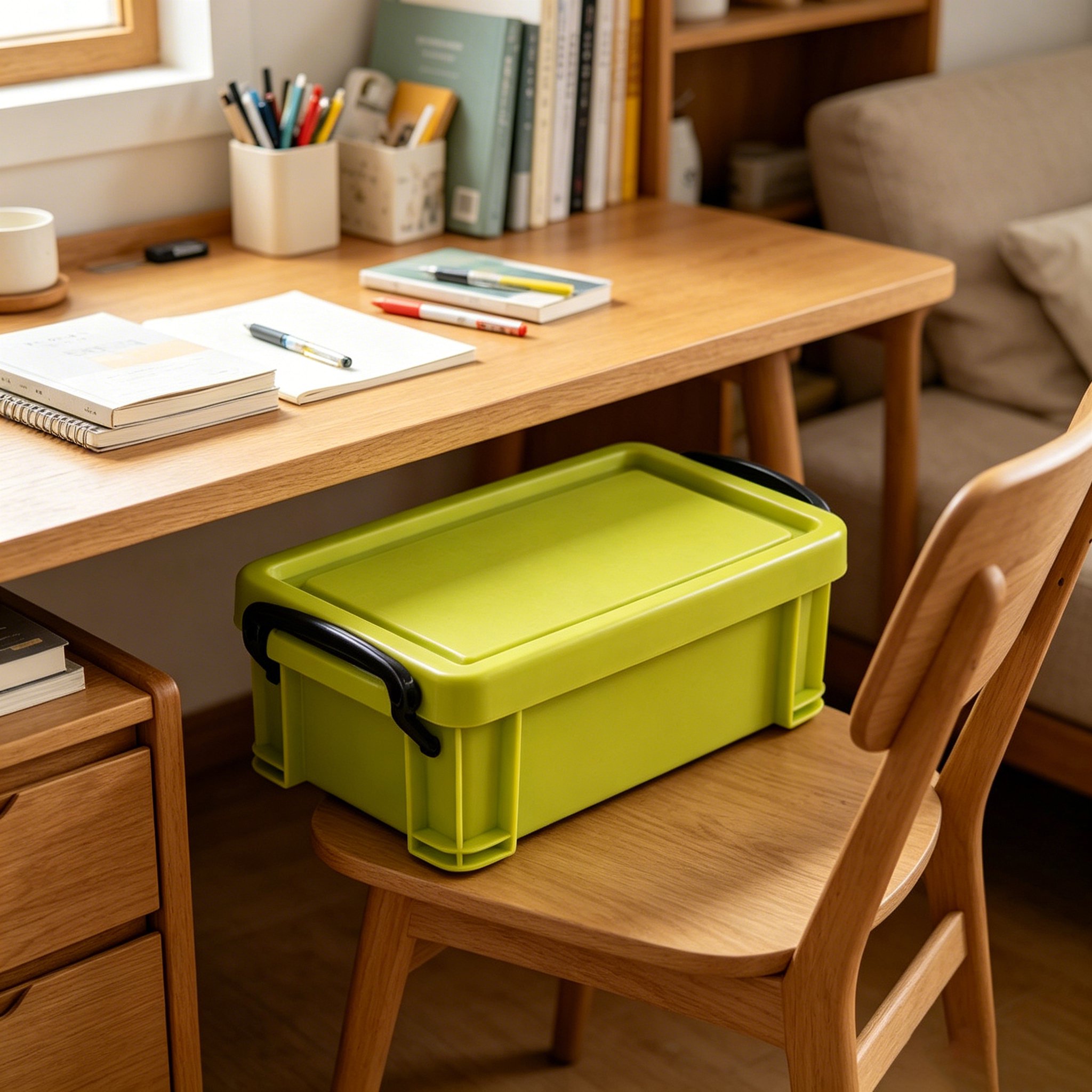 Household Large Capacity Durable Solid Color Storage Box Reinforced