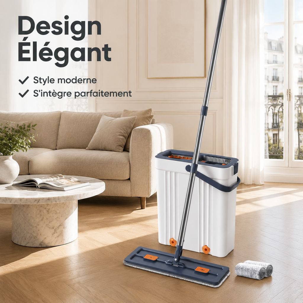 Serpillière grattoir pour les espaces étroits