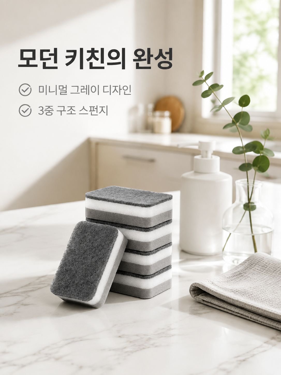 이중 내구성 청소 스펀지