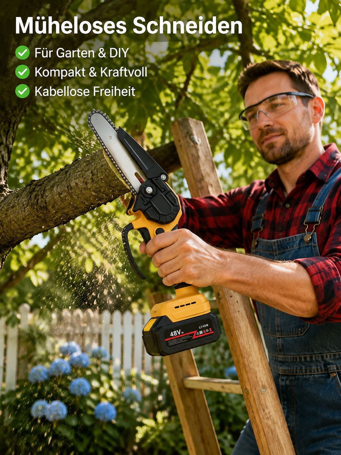 Hochleistungs-Elektrokettensäge für Holzbearbeitung