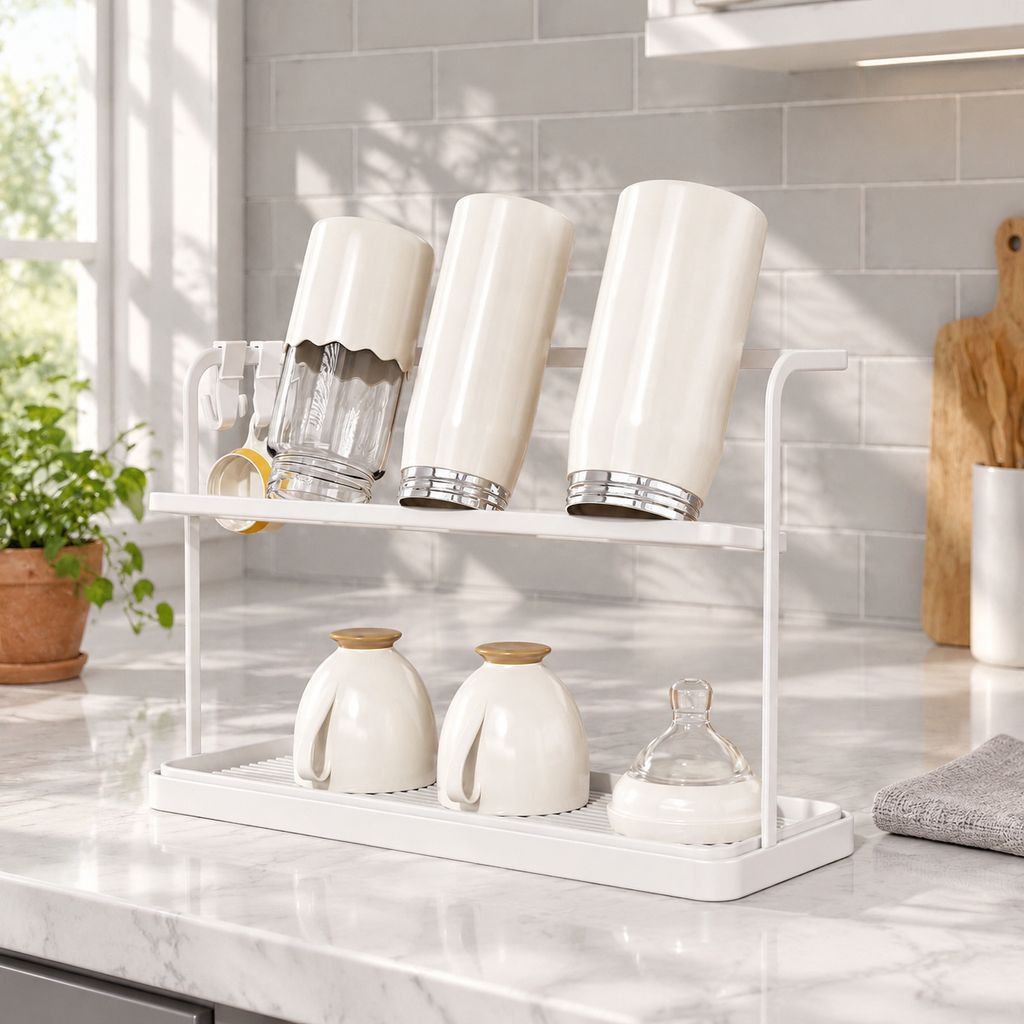 Double-Layer Inverted Cup Drying Rack