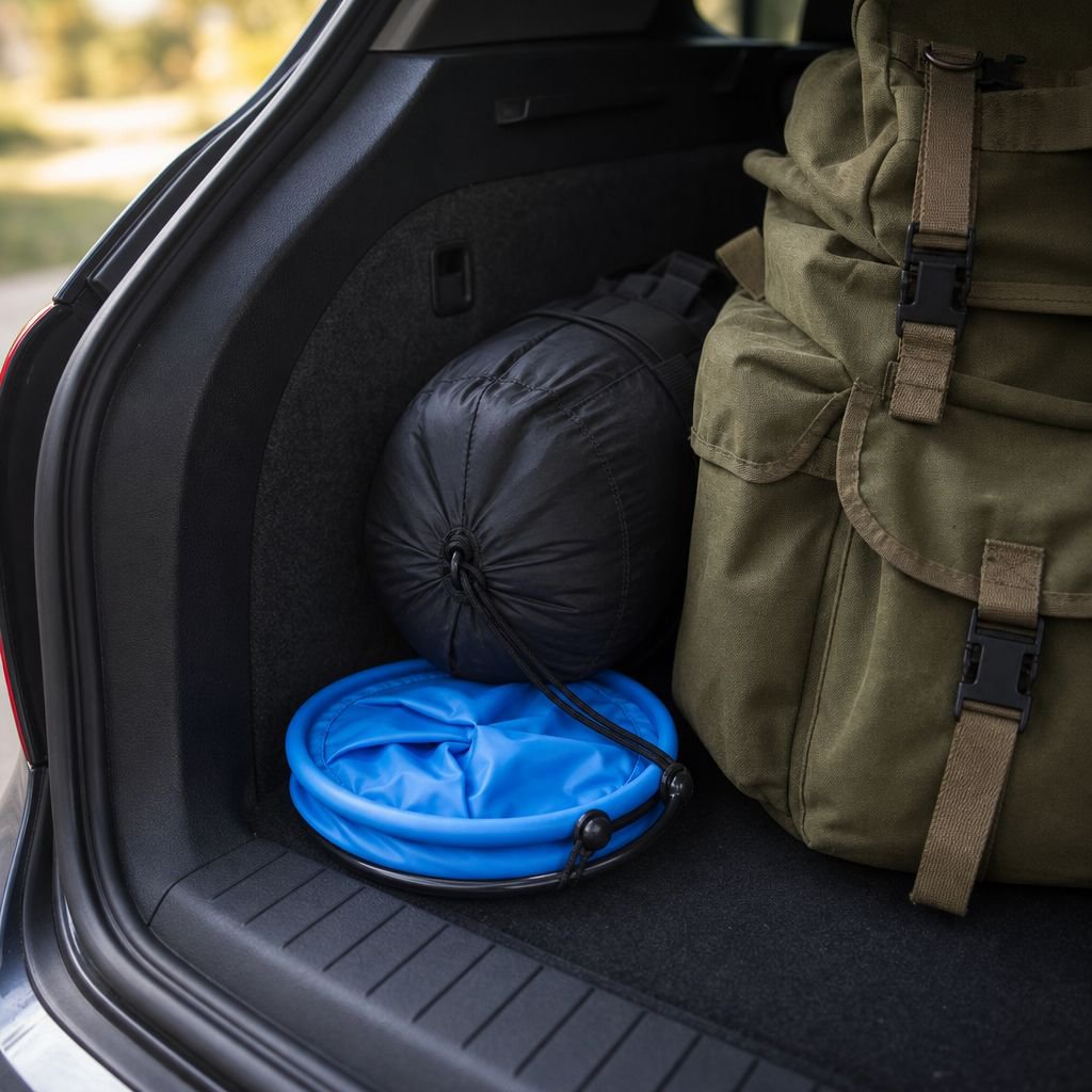 Outdoor Durable Waterproof Foldable Water Bucket for Camping and Fishing
