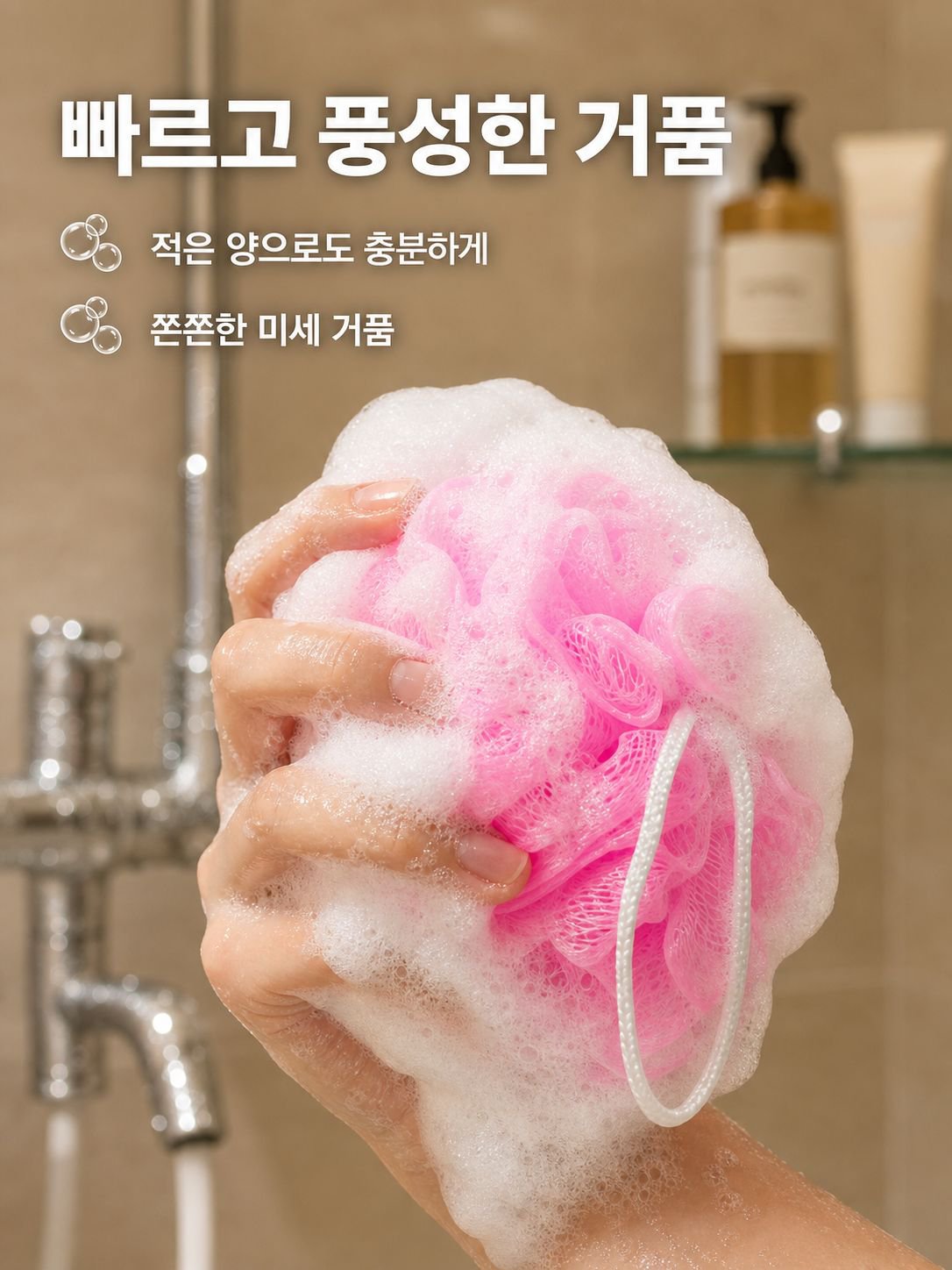 20g 단색 및 혼색 PE 바스 플라워 샤워볼 샤워볼 때 때밀이 거품이 빨리 일어나 피부에 무해함