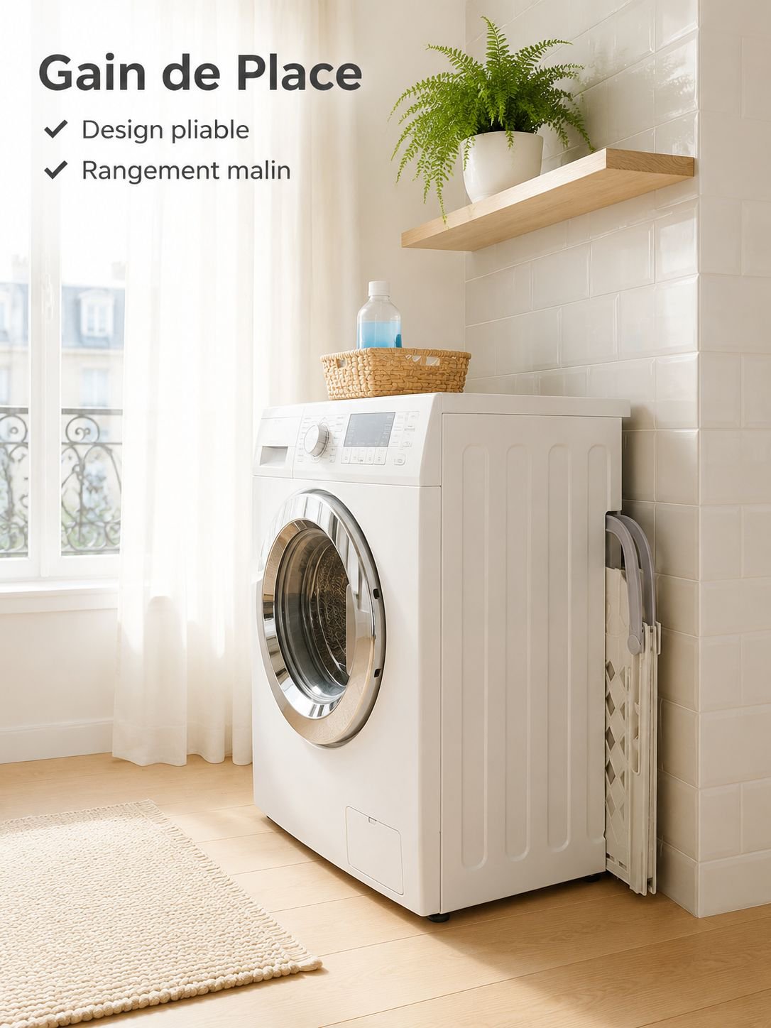 Panier à linge pliable de rangement