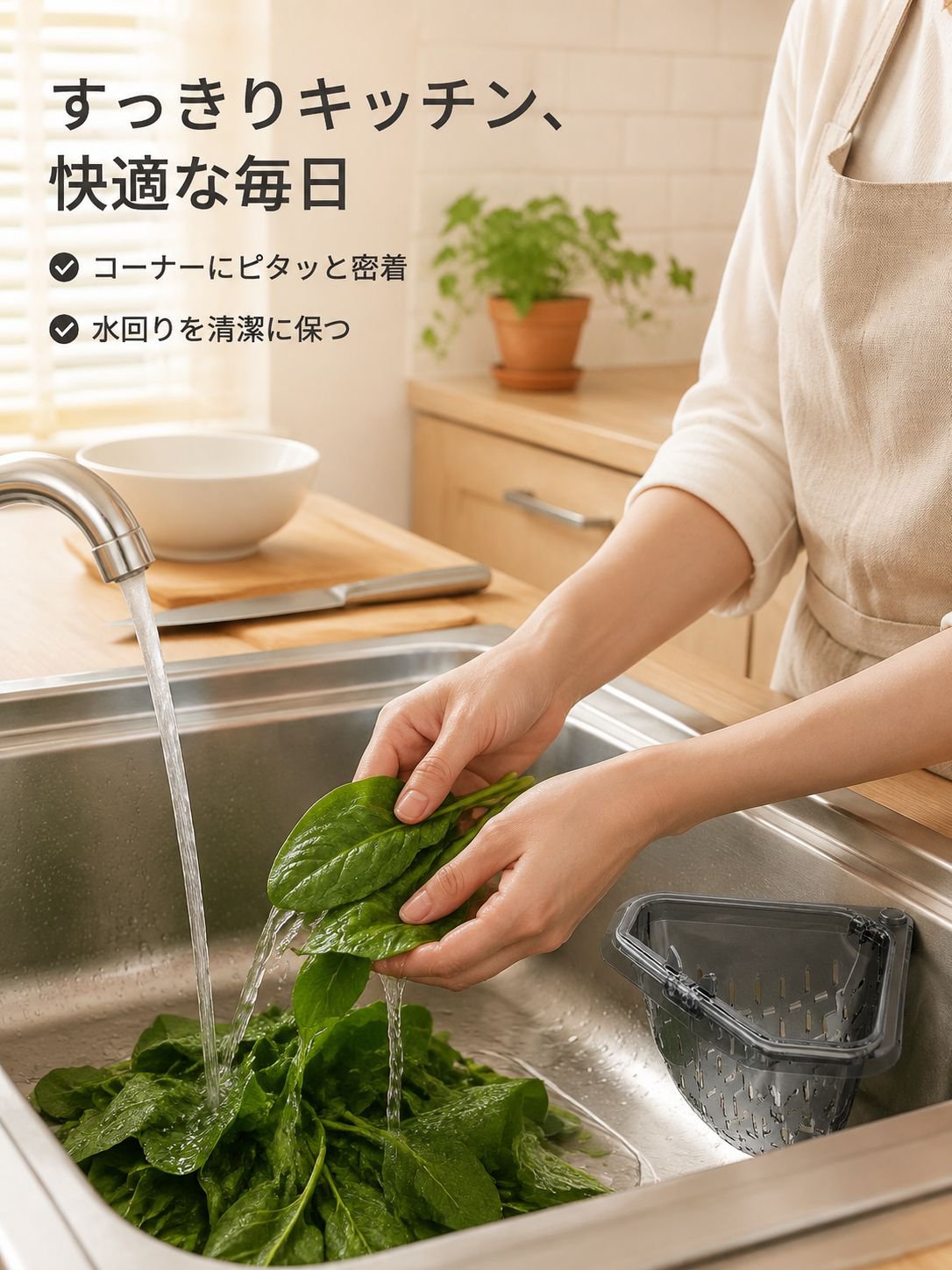 マグネット式シンクフィルターバスケット