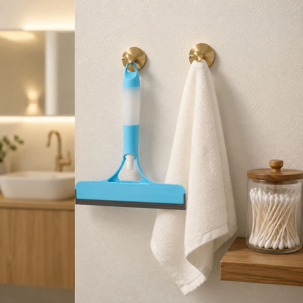 3-in-1 window cleaning tool for home use, including squeegee, mirror cleaning, and double-sided wind