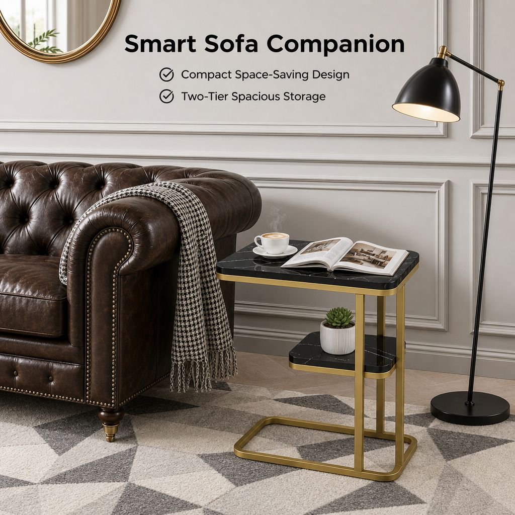 Modern Simple Portable Small Square Table Sofa Side Coffee Tea Table