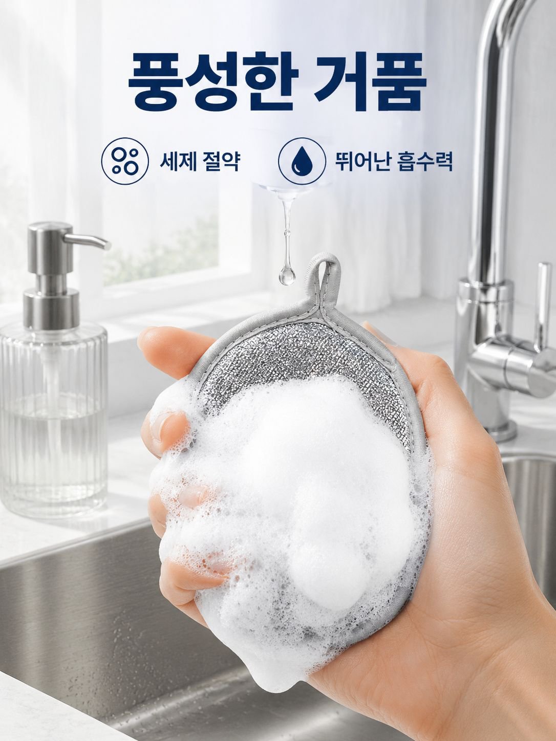 양면 설거지 스펀지