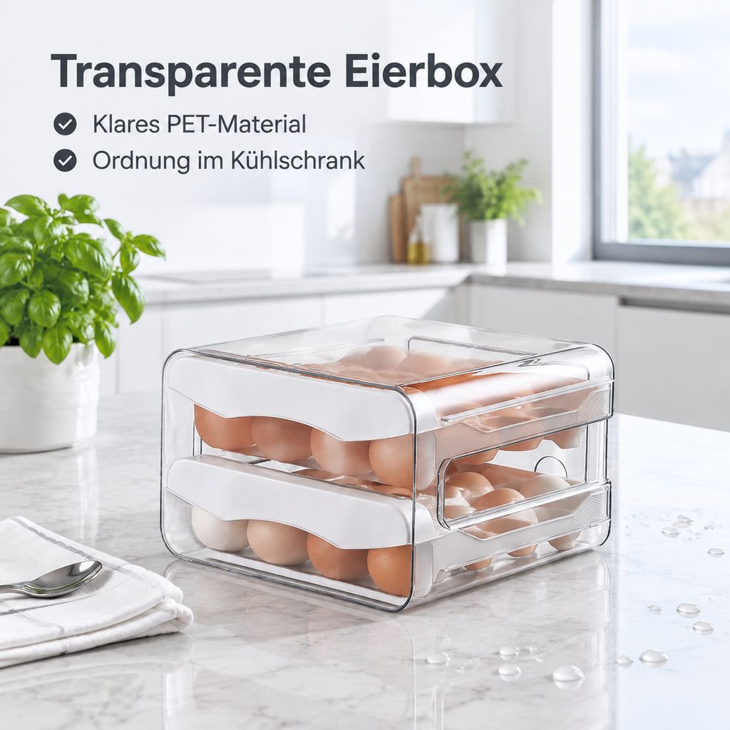 PET-Eierbox mit 32 Fächern