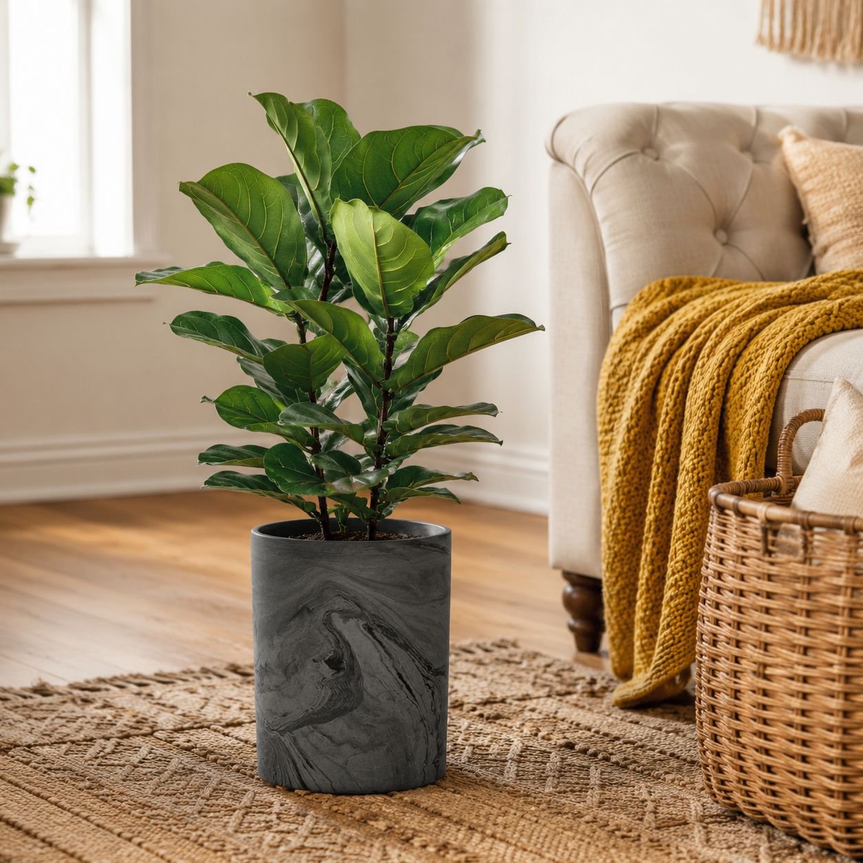 German Luxury Ceramic Indoor Flower Pot Tahiti 22cm