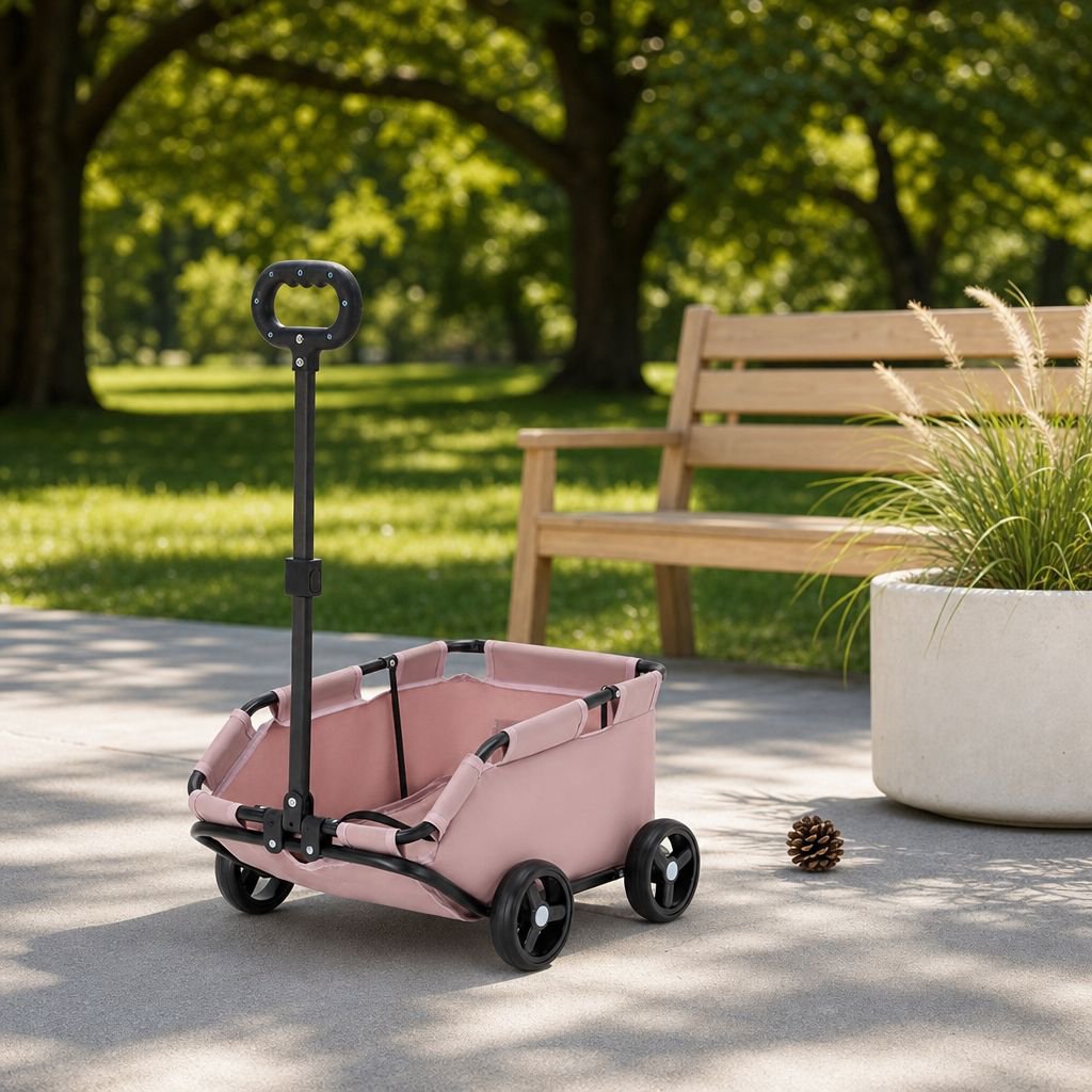 Kleiner Haustier-Kinderwagen für Hunde und Katzen, Teddy-Baby-Kinderwagen für die Reise, leichter fa