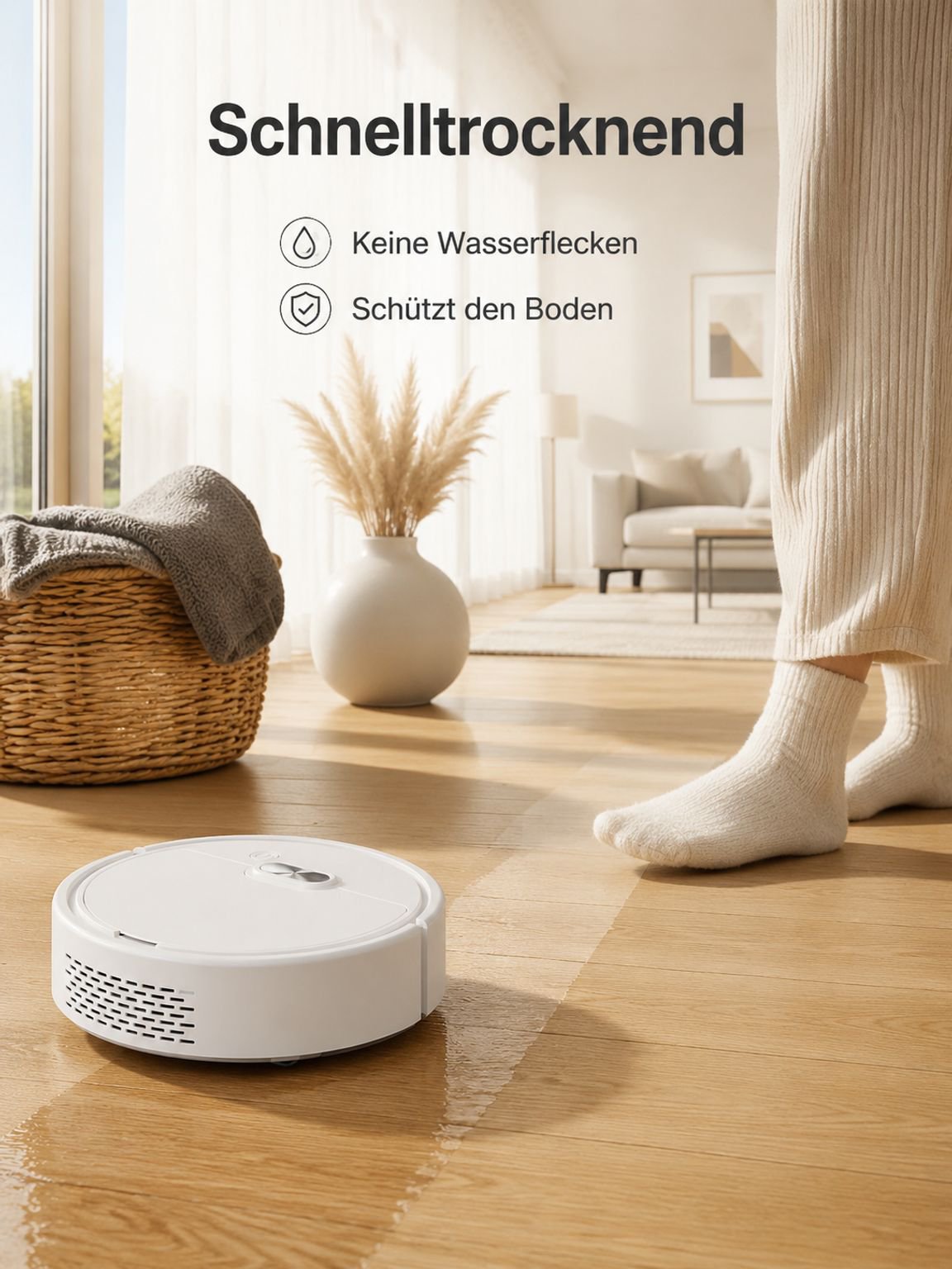 Intelligenter Staubsauger- und Wischroboter für Zuhause