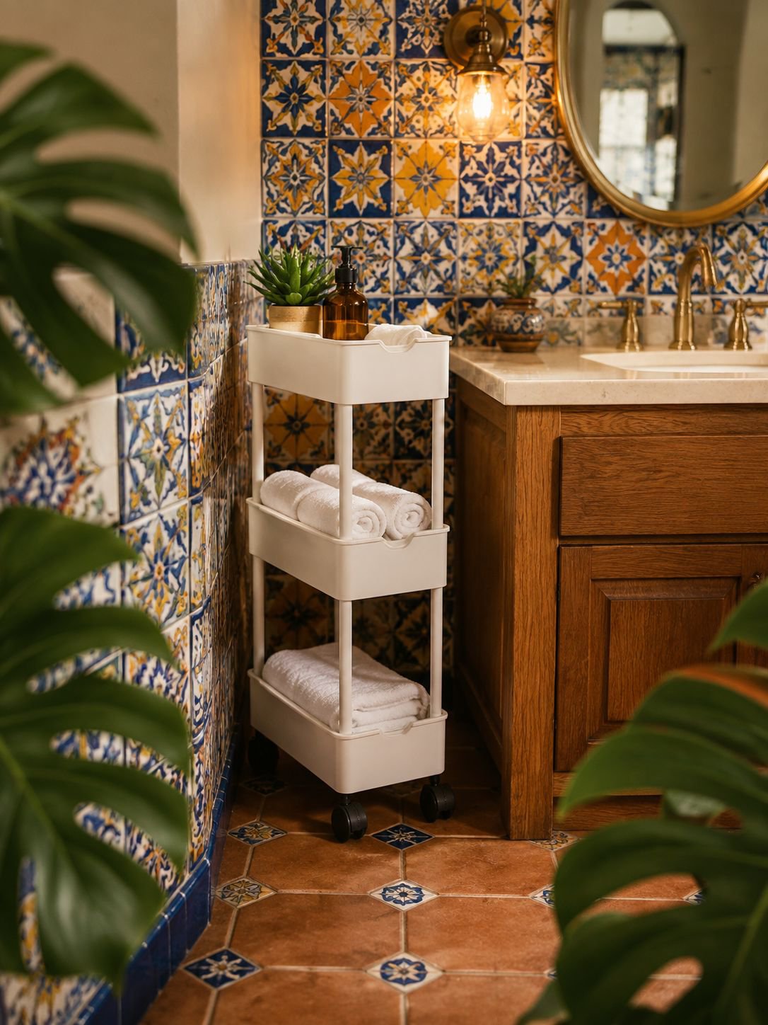 Estantería compacta y resistente para baño
