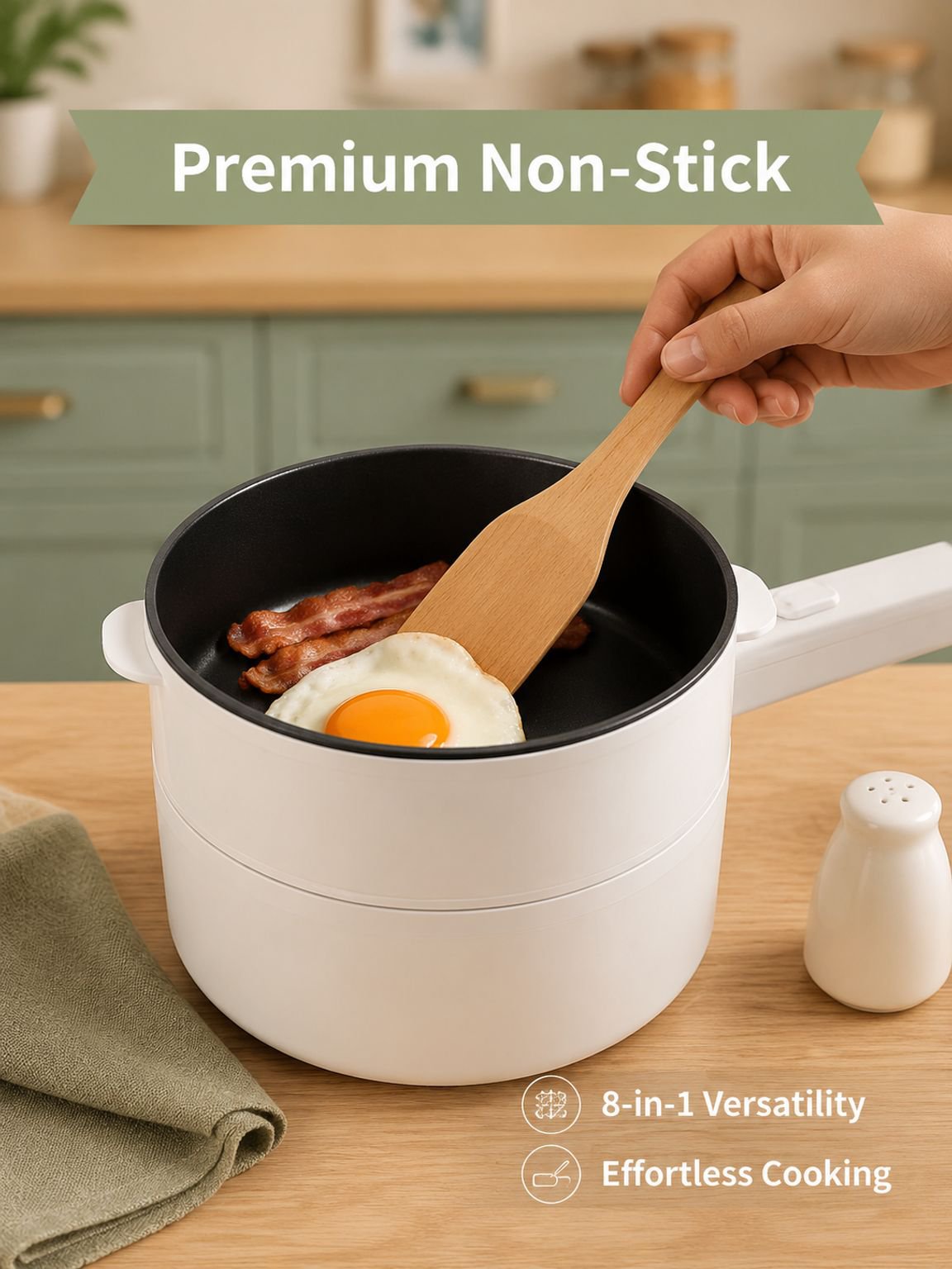 Multifunctional Non-stick Long Handle Electric Cooking Pot