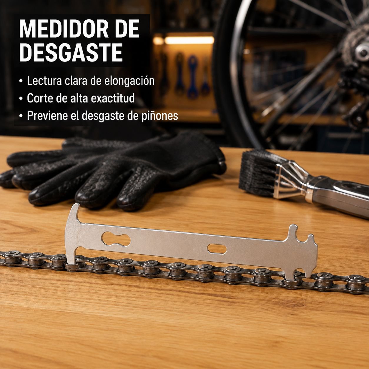 Herramientas para desmontar y reparar cadenas de bicicleta