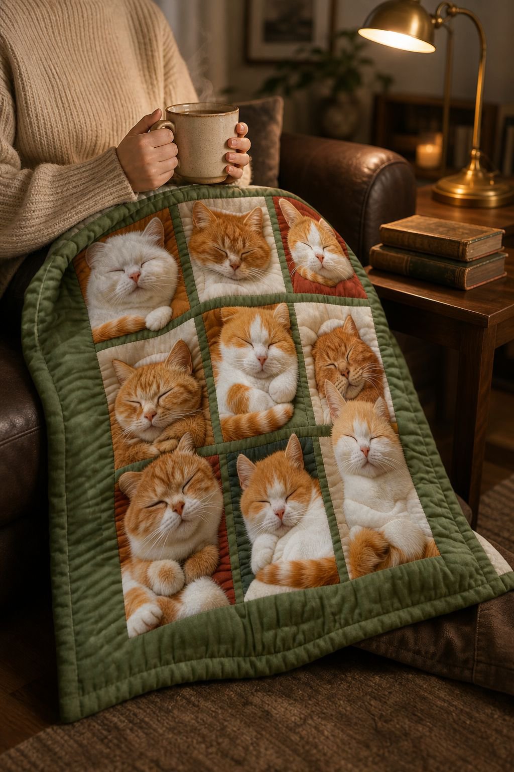 New hot-selling adorable retro cat blanket with digital print pet pictures, plush cover