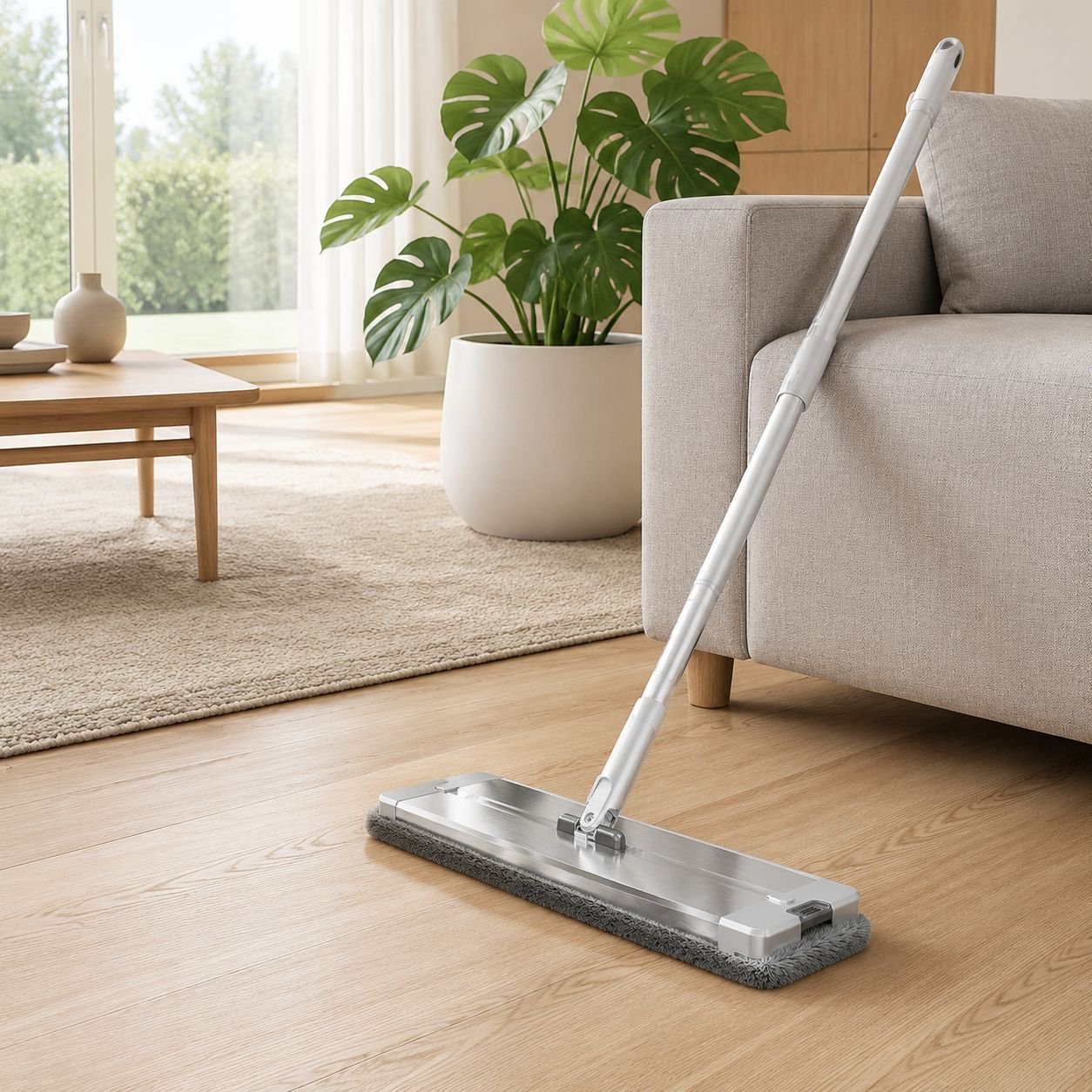 Haushalts-Aluminium-Flachmopp speziell für Holzböden
