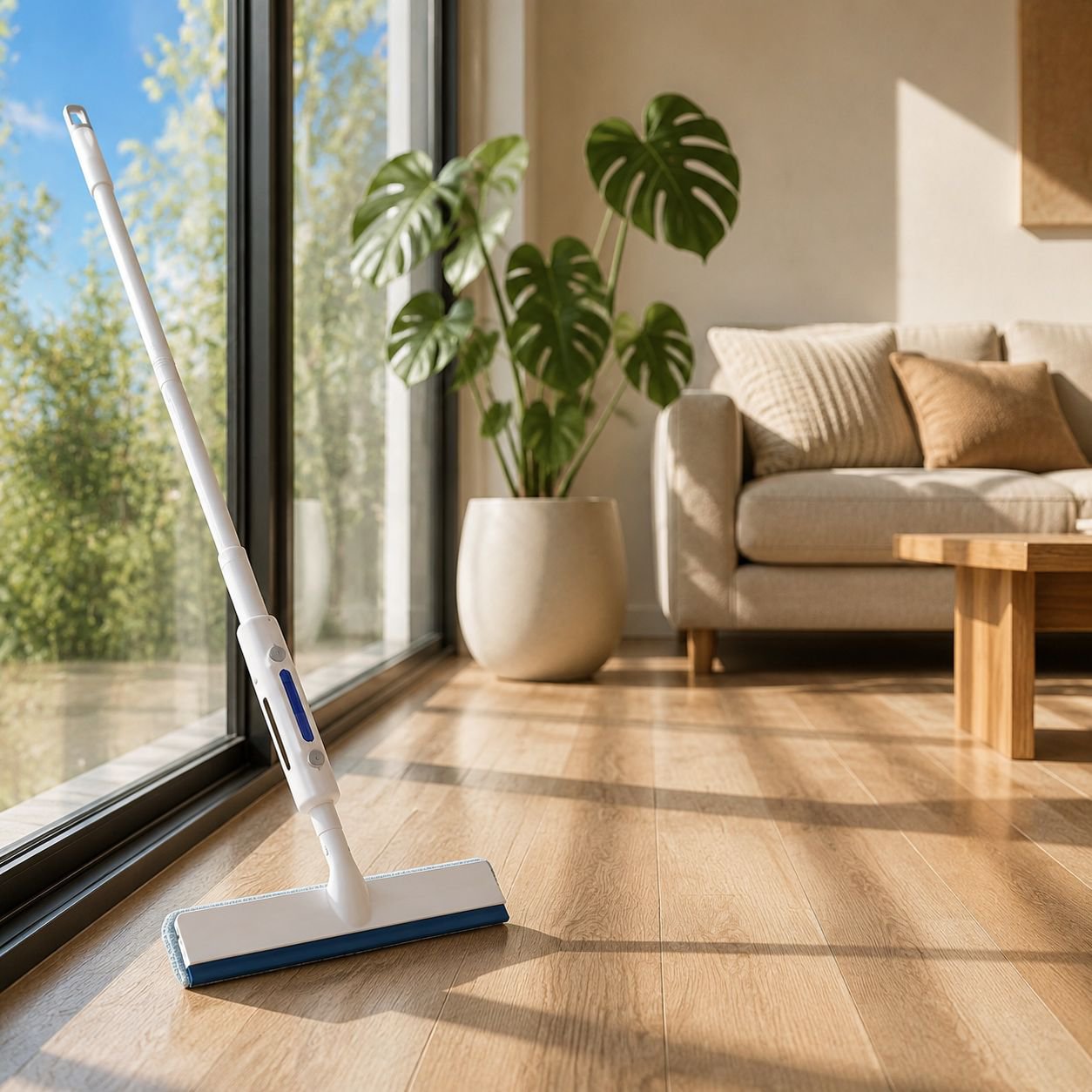 Household Extended Spray Glass Squeegee Double-sided Window Cleaner