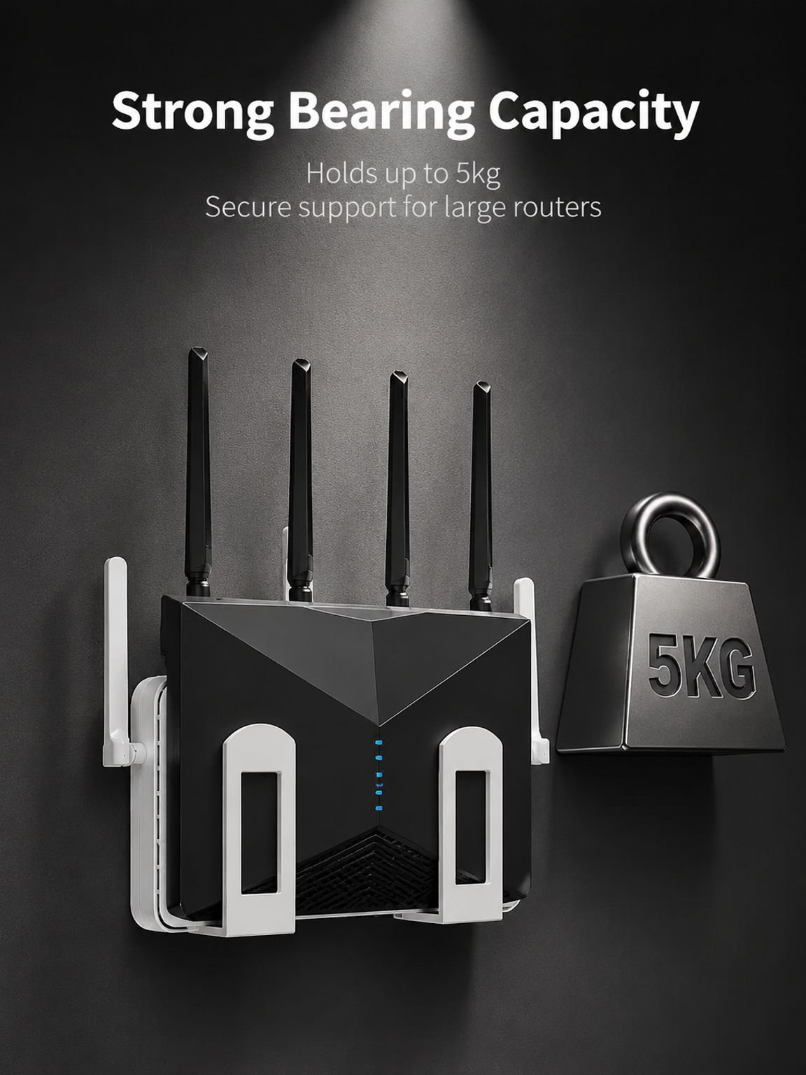 No-Drill Wall Router Holder, Multifunctional Storage Box Shelf