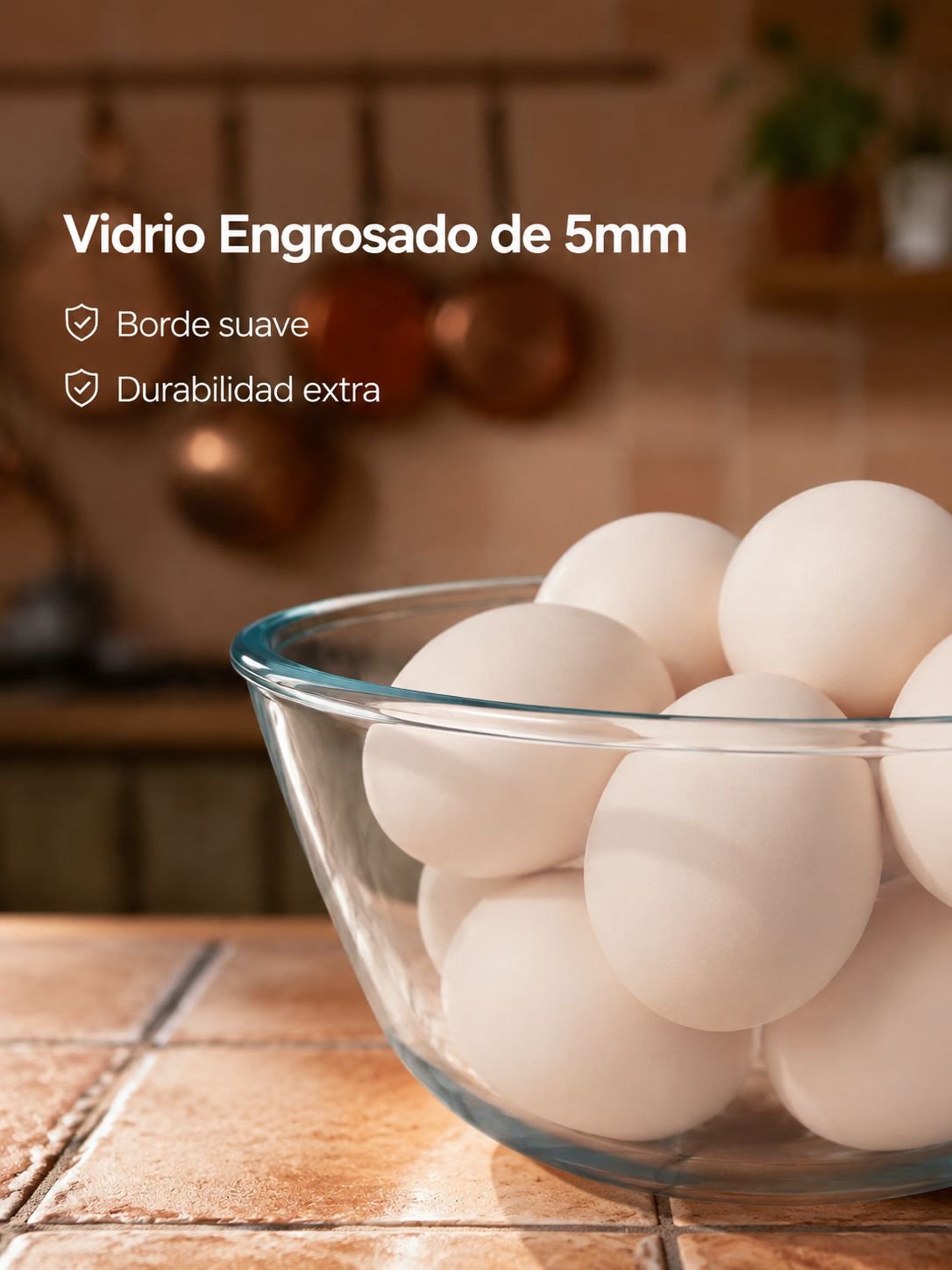 Vajilla de tazón de vidrio, tazón asado, olla de ensalada