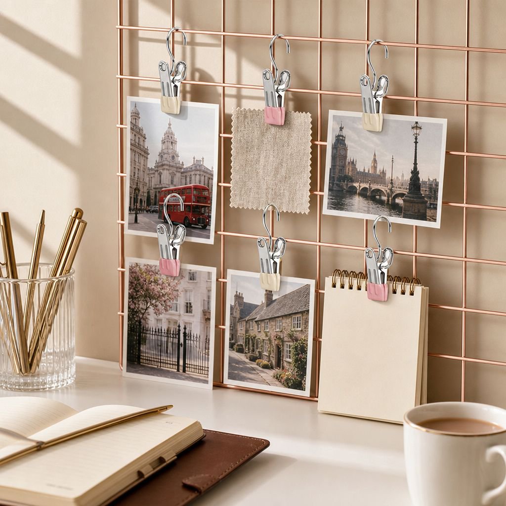 Clip hanger organizing clothes in dorm closet