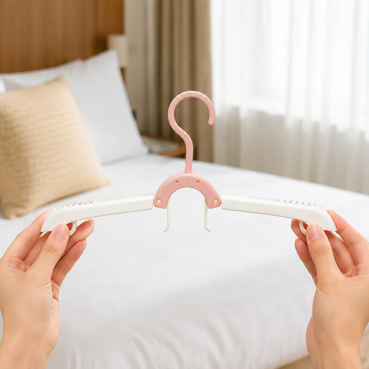 Portable Foldable Travel Hanger, Multi-purpose Clothes Rack for Home and Business Trips