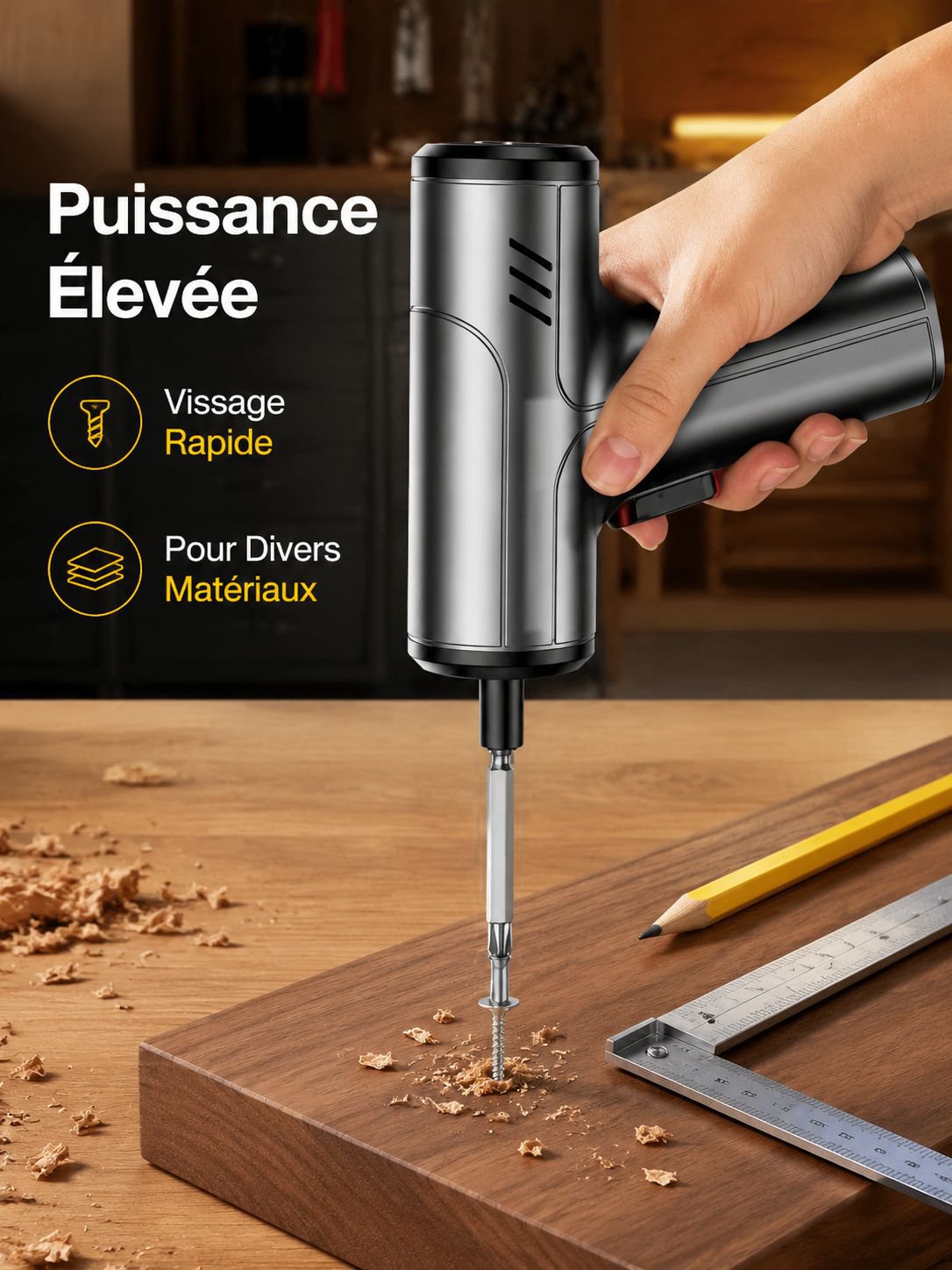 Kit d’outils de perceuse électrique domestique de petite taille