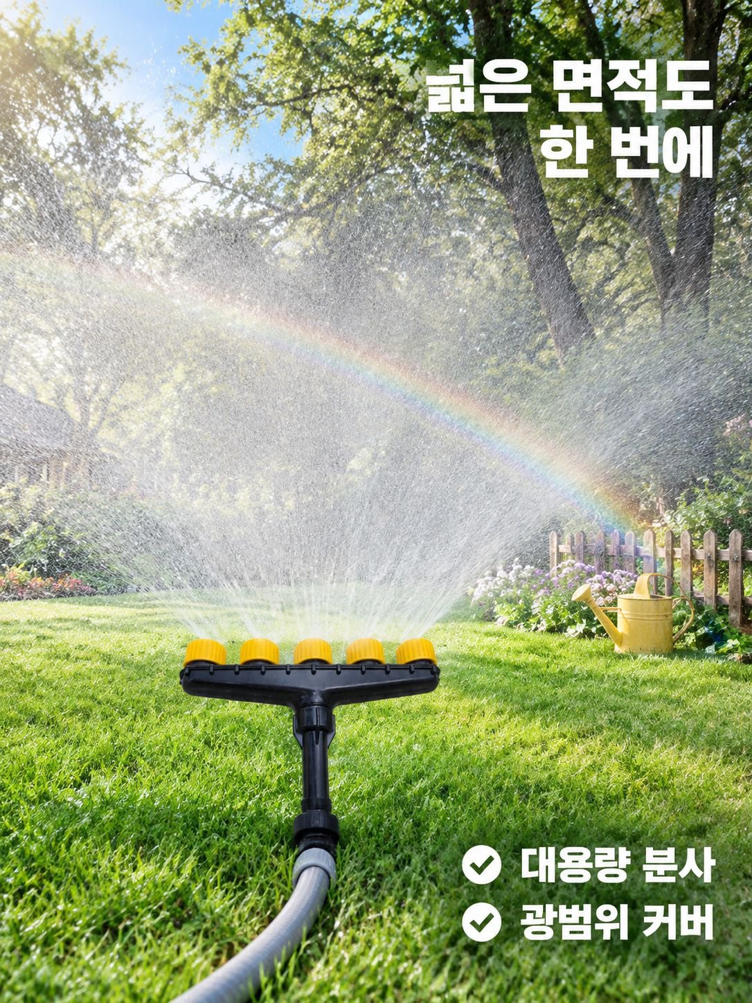 1개로 6개 효과 대용량 관개 스프링클러 물 절약 내구성 분수기