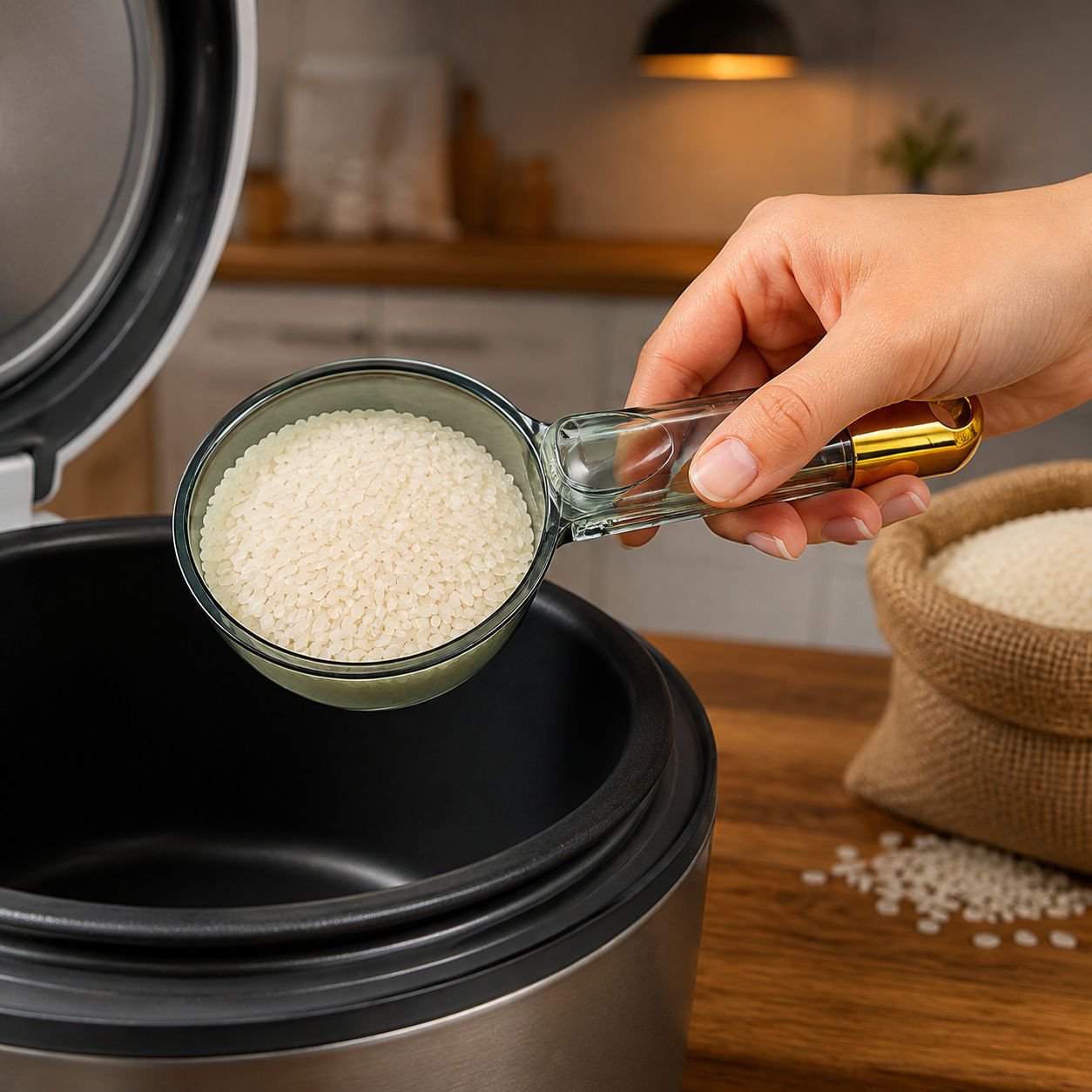 Kitchen Multifunctional Rice Scoop with Sealing Clip for Grains