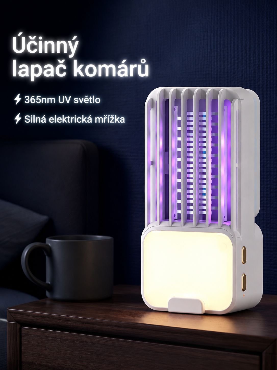 Domácí vnitřní lampa na hubení komárů