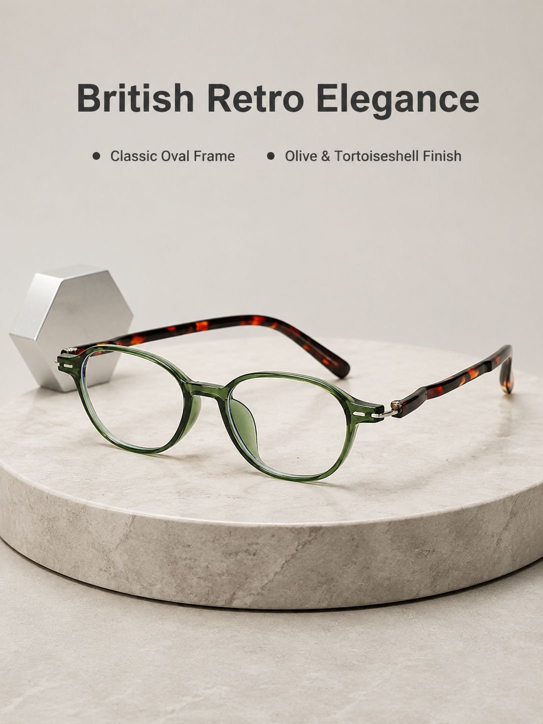 Ultra-light Oval Frame Blue Light Blocking Reading Glasses