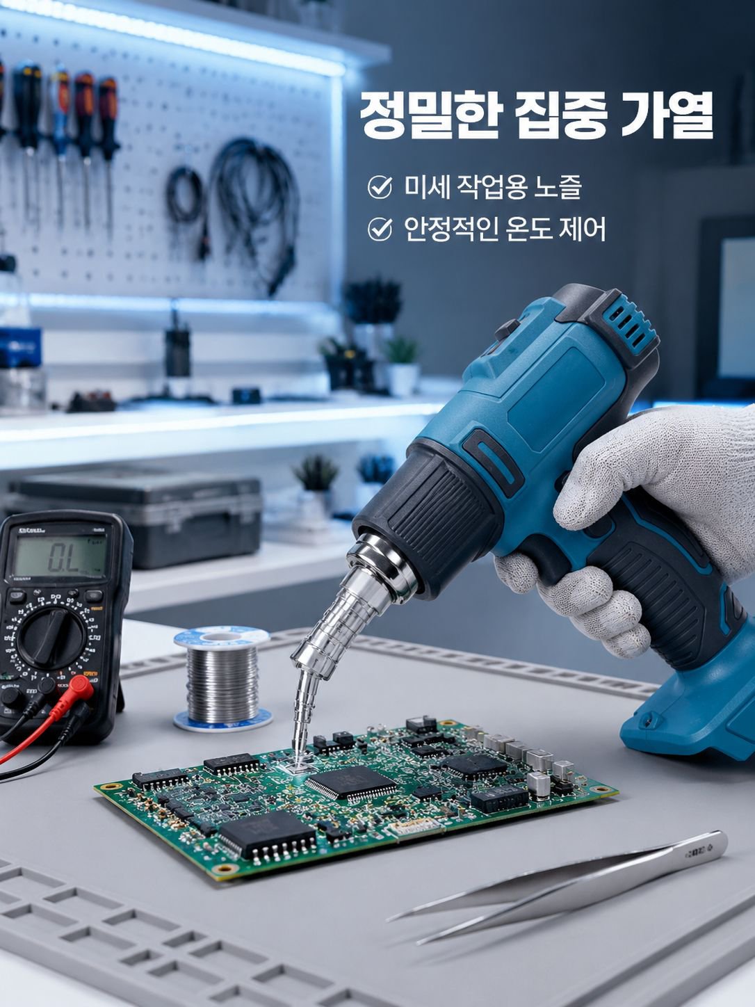 무선 충전 리튬 이온 열풍기