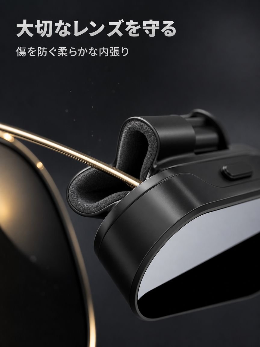 車載サングラスケース、車載サングラス収納ボックス、車載サンバイザー用サングラスホルダー、多機能カード＆チケット収納ボックス